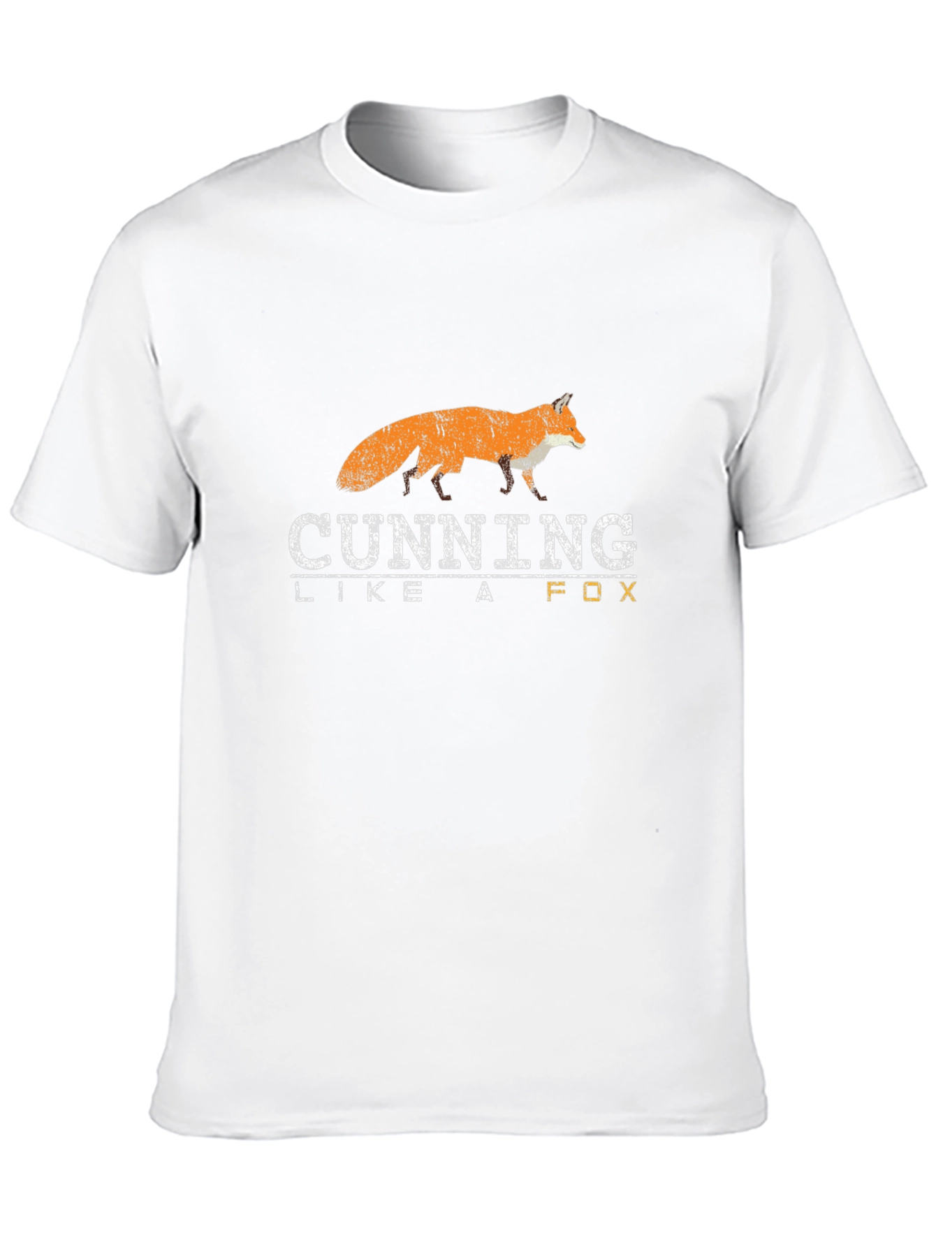 Black Cunning Like a Fox T-Shirt - Black Crew Neck Tee view 10