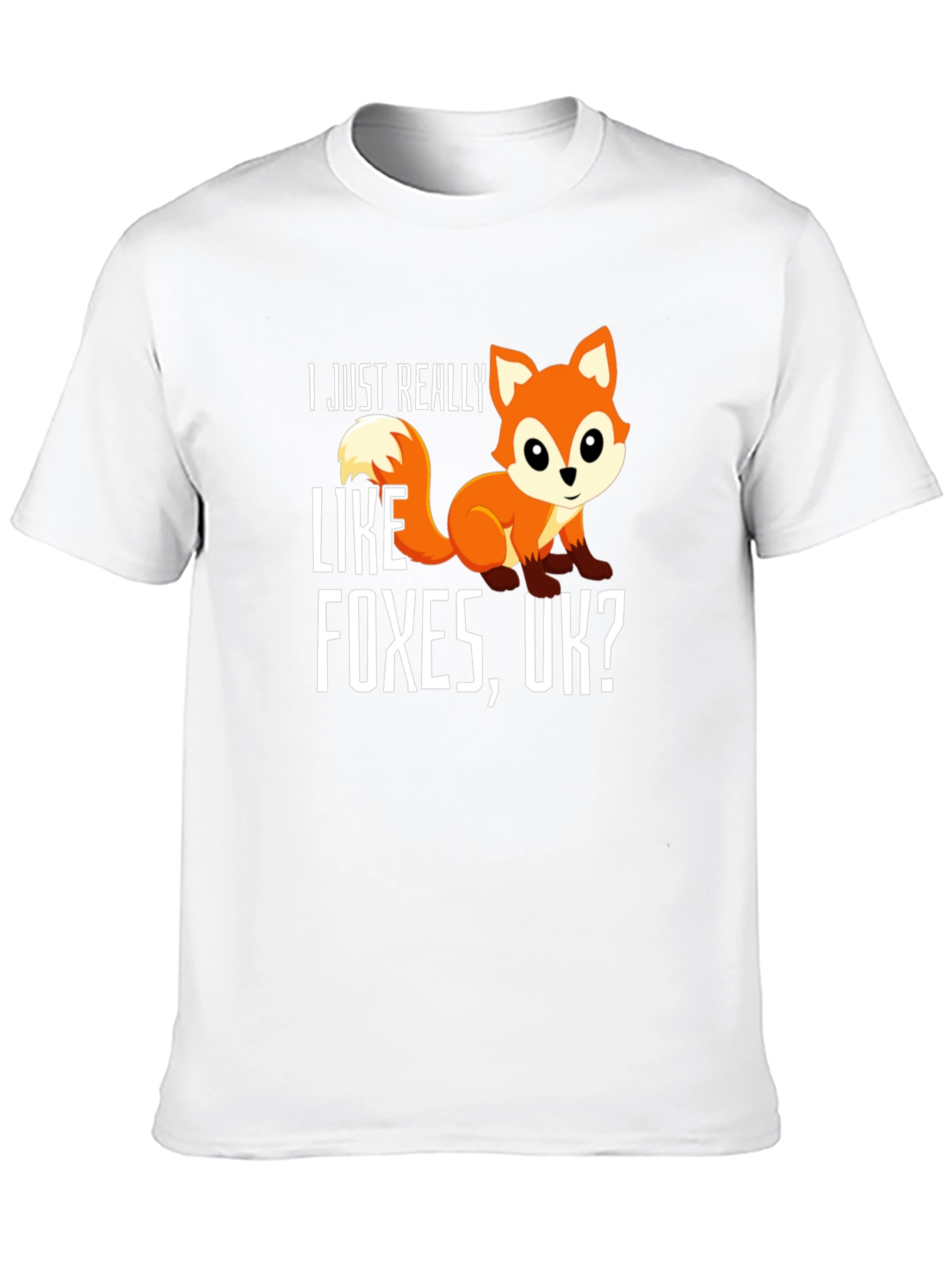 Black I Like Foxes Graphic T-Shirt - Unisex Crew Neck Tee view 10