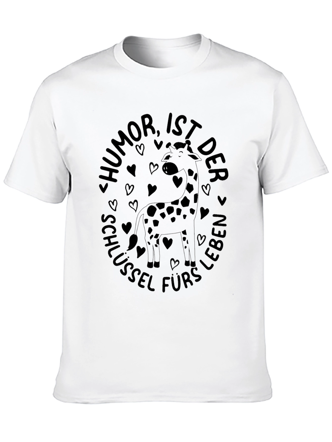 Black Humor Giraffe T-Shirt - Key to Life view 10