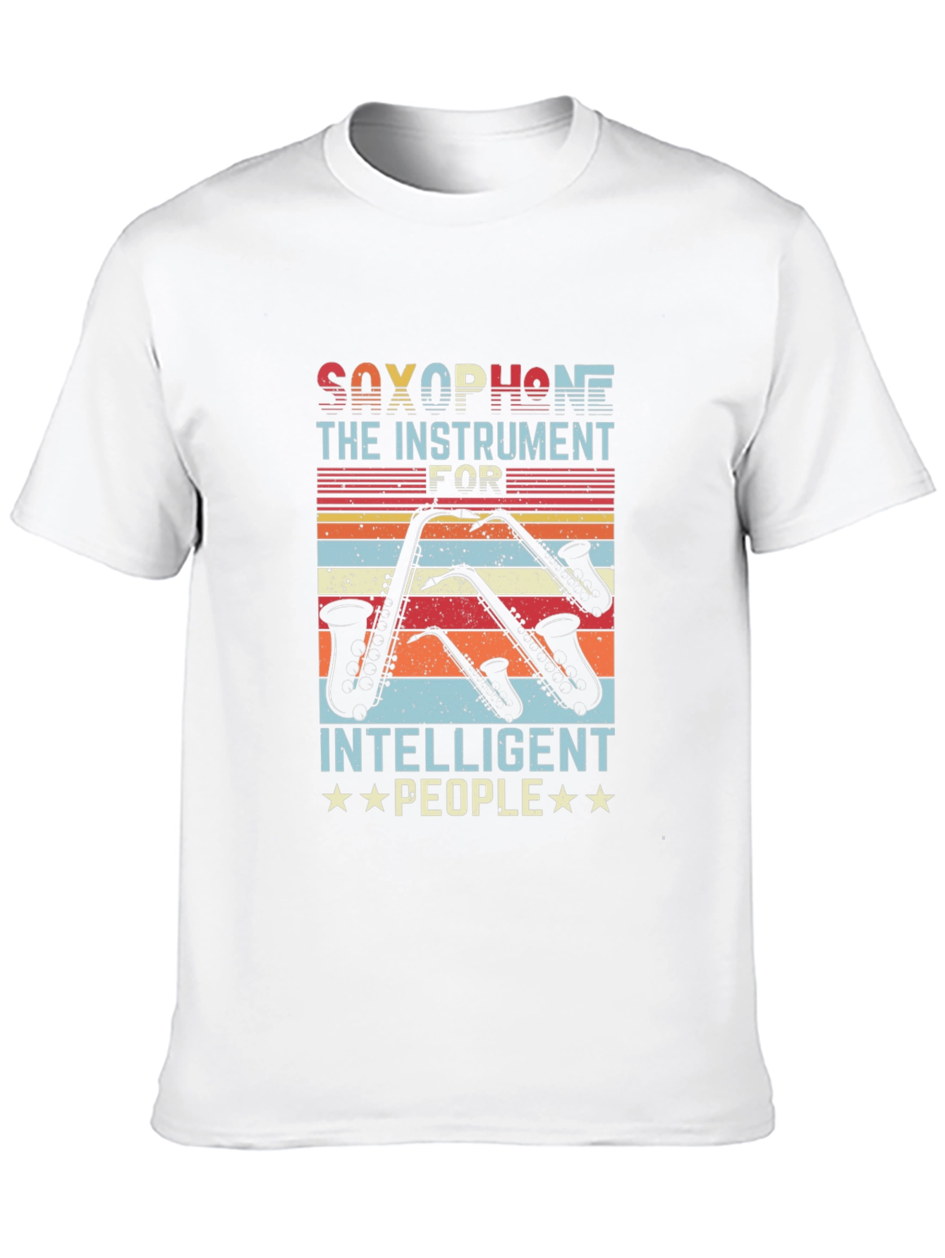 Black Saxophone Player T-Shirt - Instrument for Intelligent People view 10