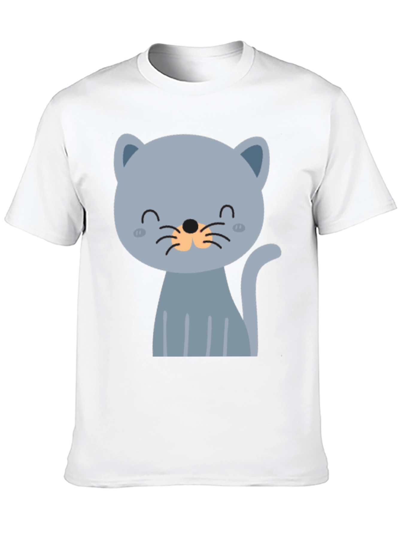 Black Cute Cartoon Cat Graphic T-Shirt view 10