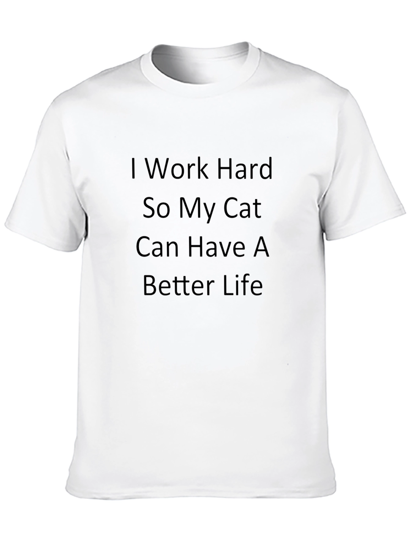 Black Cat Lover T-Shirt: I Work Hard For My Cat view 10