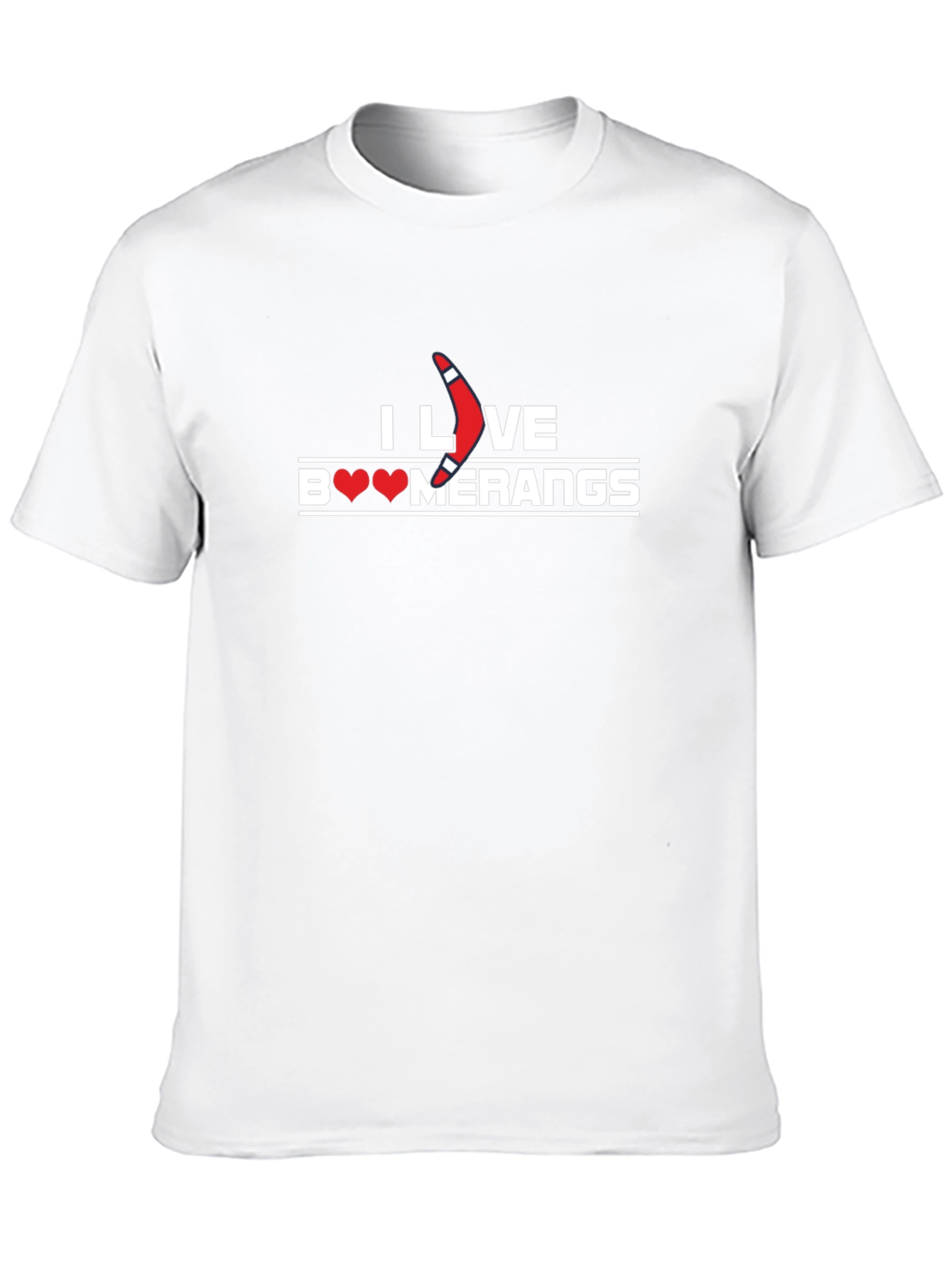 Black I Love Boomerangs Black Graphic Tee view 10