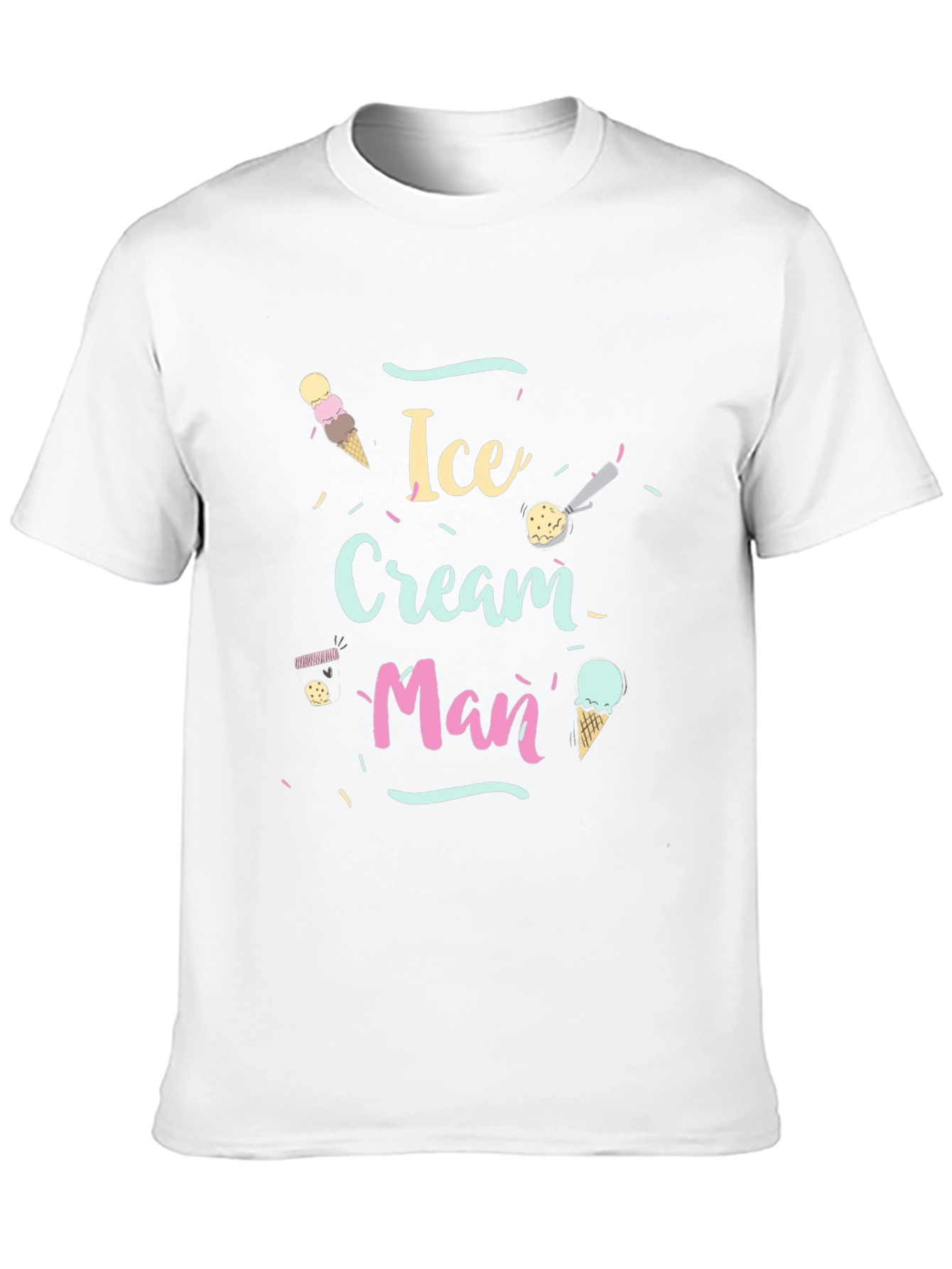 Black Ice Cream Man Graphic Tee - Quirky & Fun T-Shirt view 10