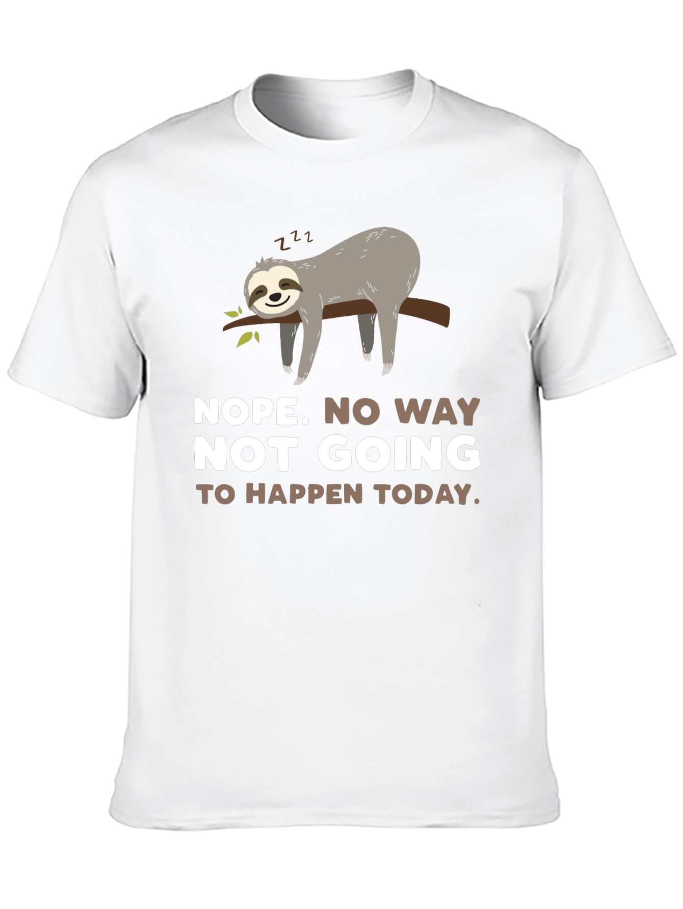 Black Nope Sloth Graphic T-Shirt view 10
