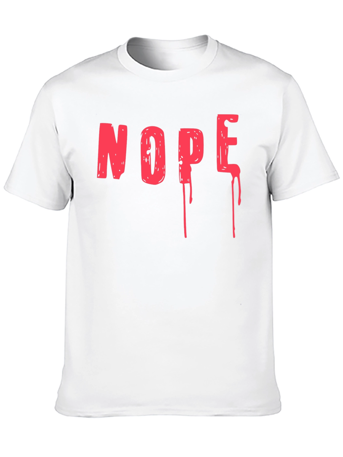 Black Nope Drip Graphic Tee - Black Cotton T-Shirt view 10