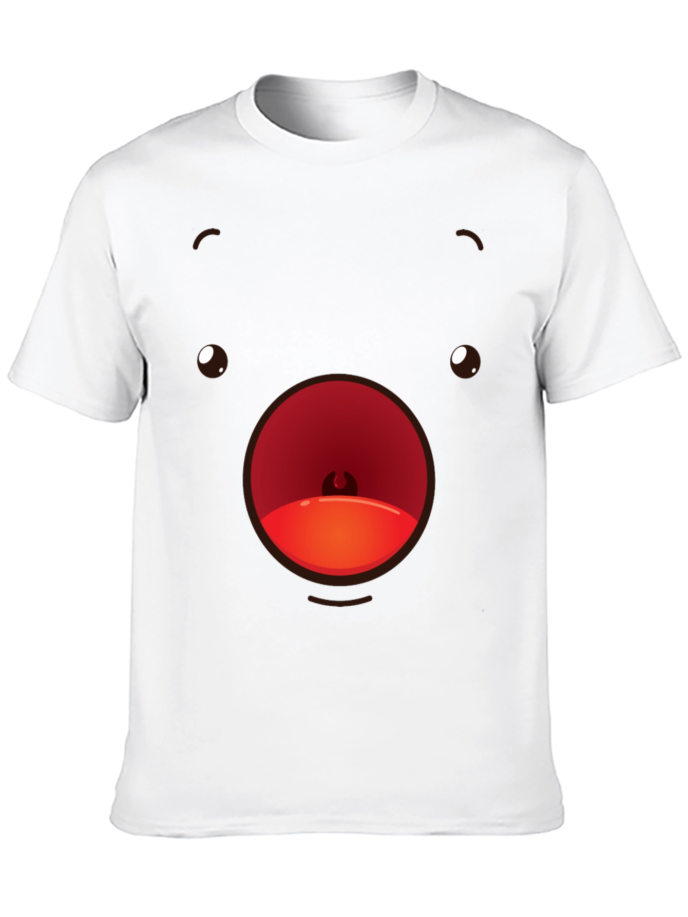 Black Funny Face T-Shirt Black Crew Neck Soft Cotton view 10