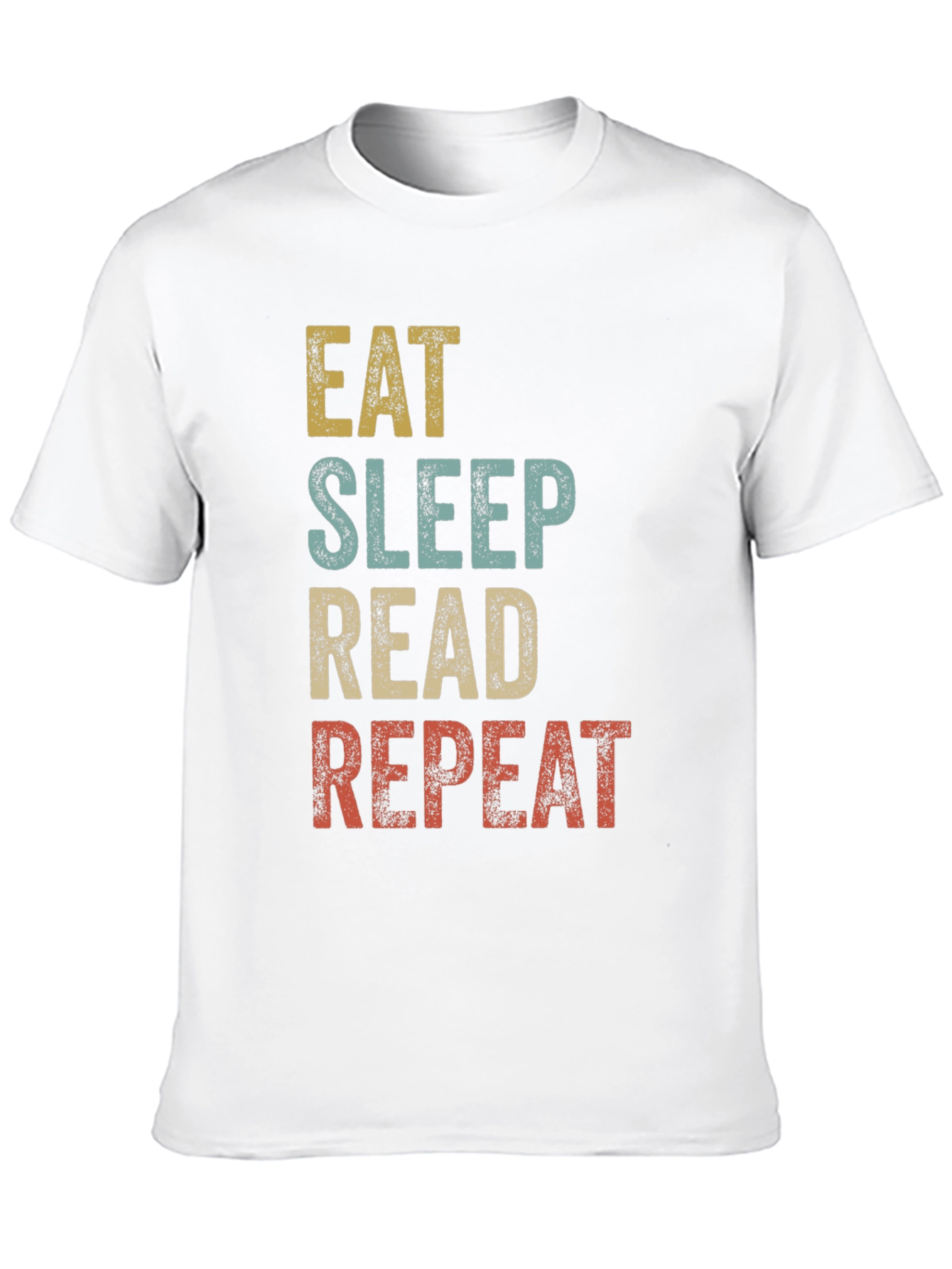 Black Eat Sleep Read Repeat Graphic Tee view 10