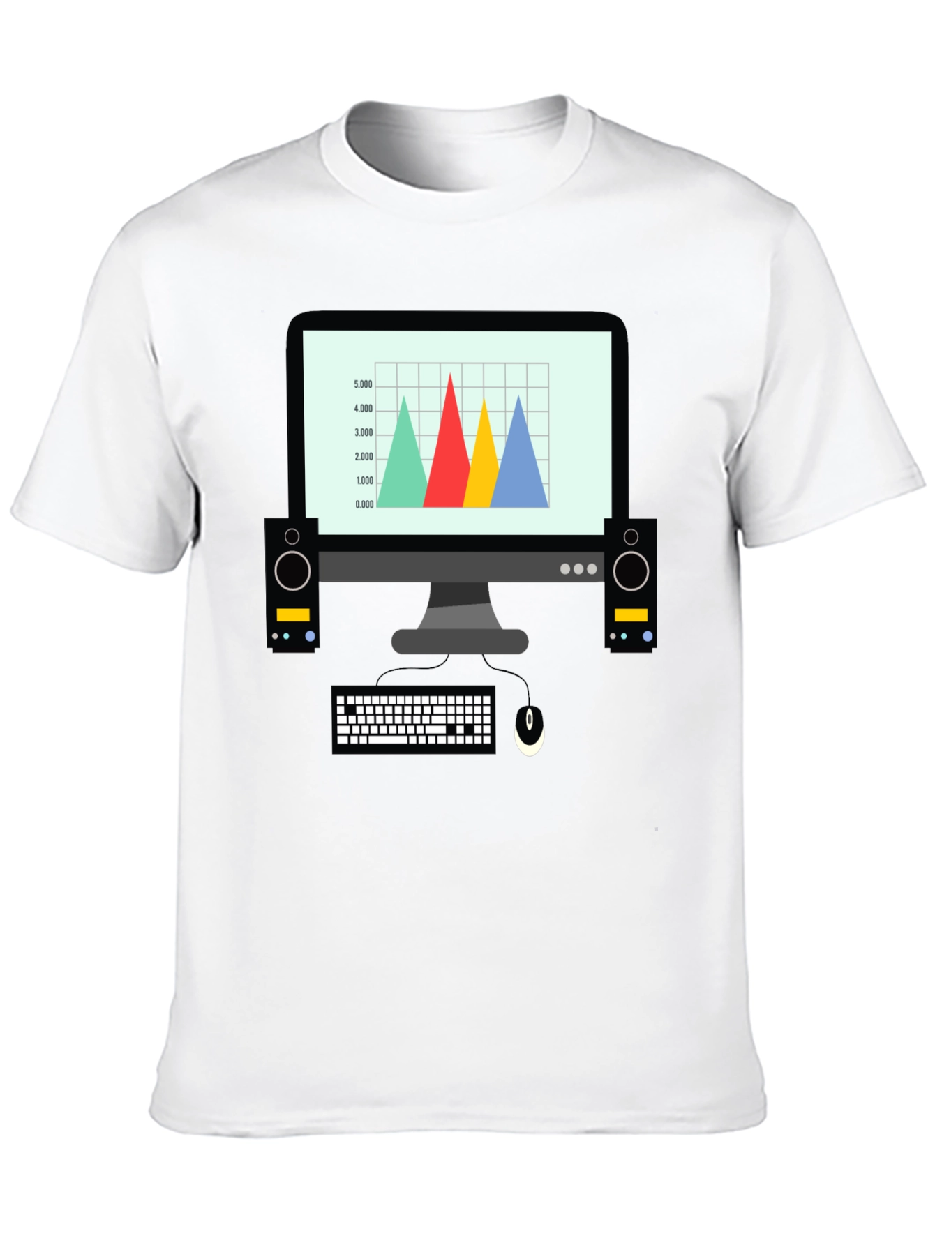 Black Computer Graphic Tee - Funny Tech Geek T-Shirt view 10