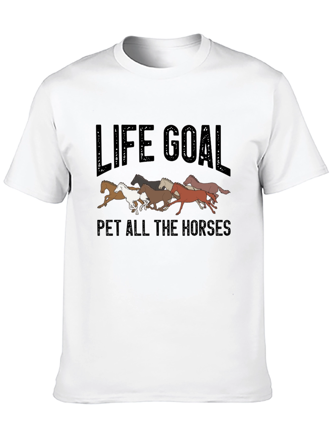 Black Life Goal Pet All The Horses Graphic T-Shirt view 10