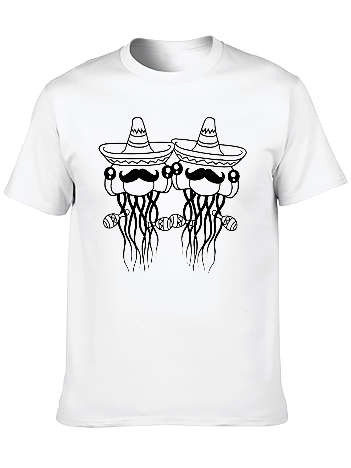 Black Mexican Jellyfish Graphic T-Shirt view 10