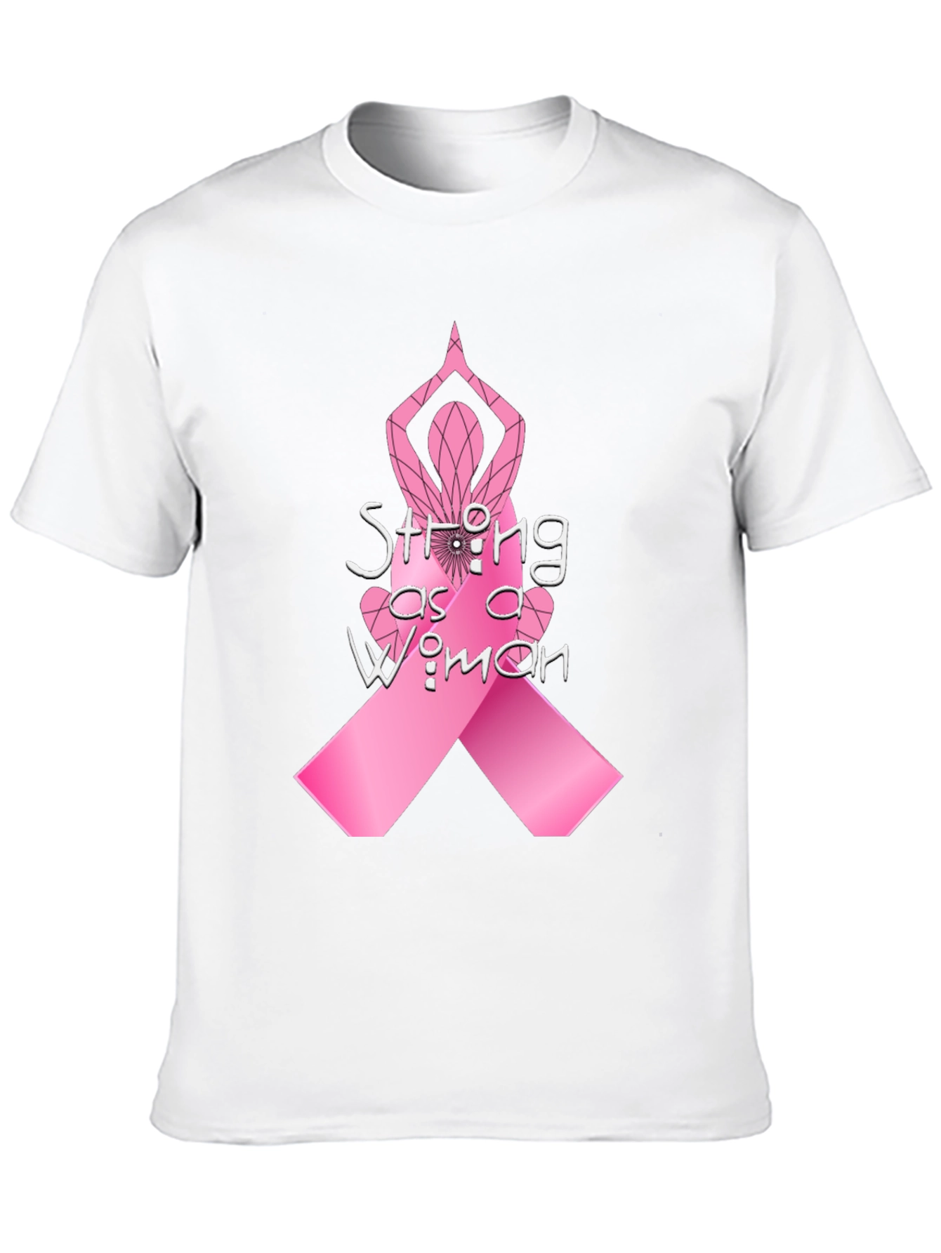 Black Strong as a Woman Breast Cancer Awareness T-Shirt view 10