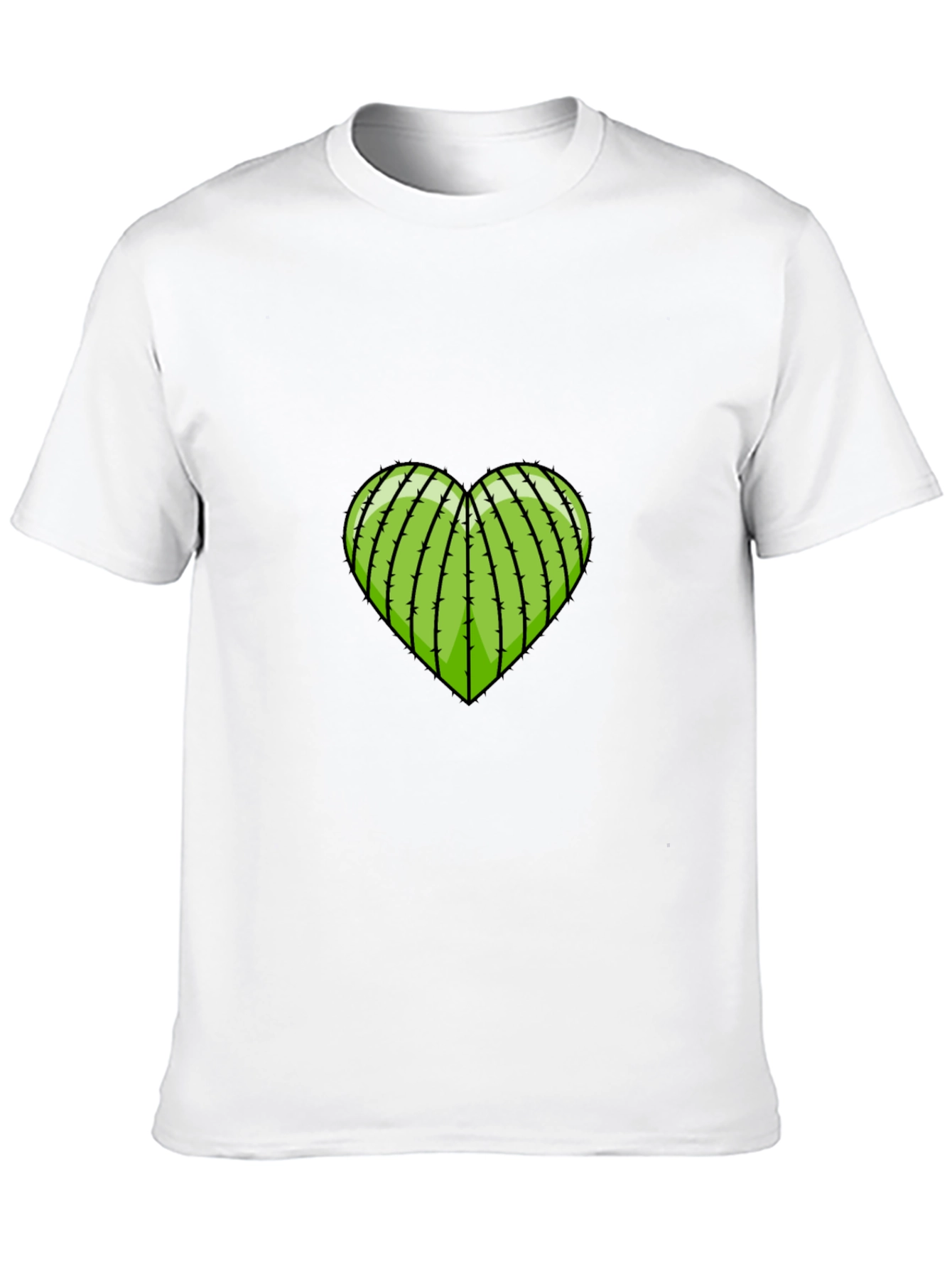Black Prickly Love T-Shirt - Heart Cactus Graphic Tee view 10