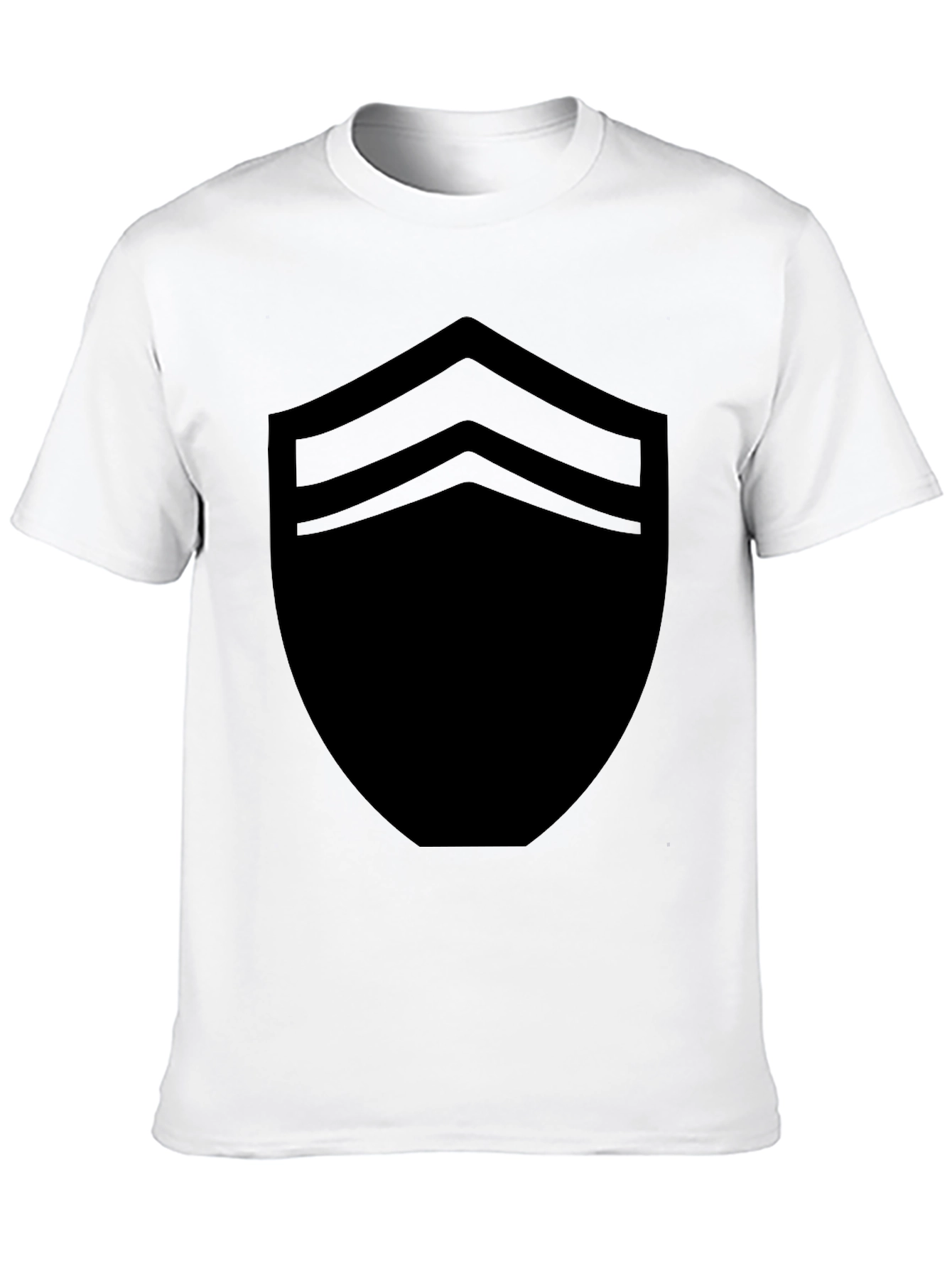 Black Stylish Black Shield Graphic Tee - Modern Casual Wear view 10