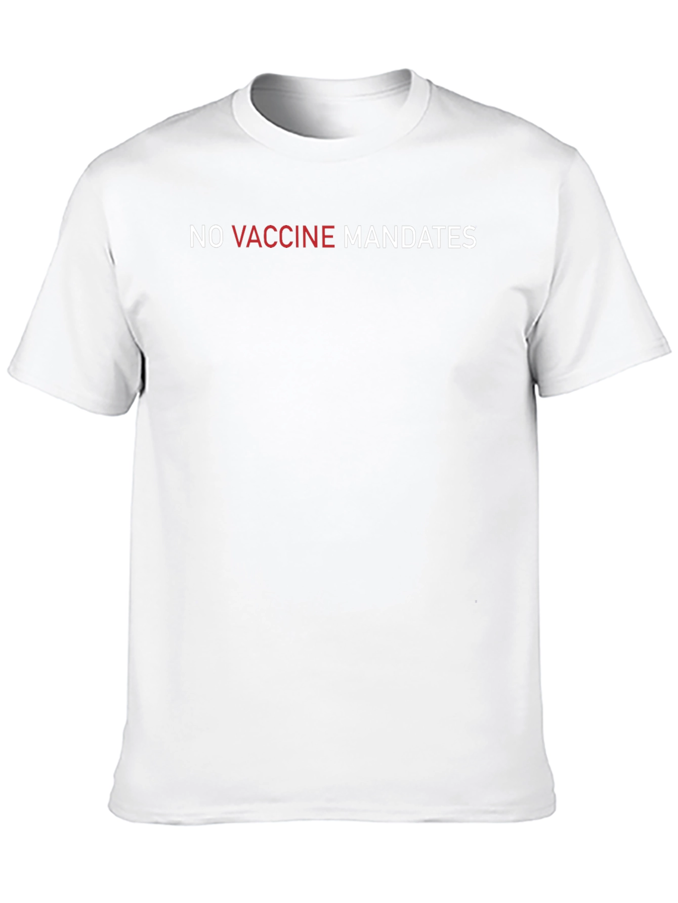 Black No Vaccine Mandates Graphic T-Shirt view 10