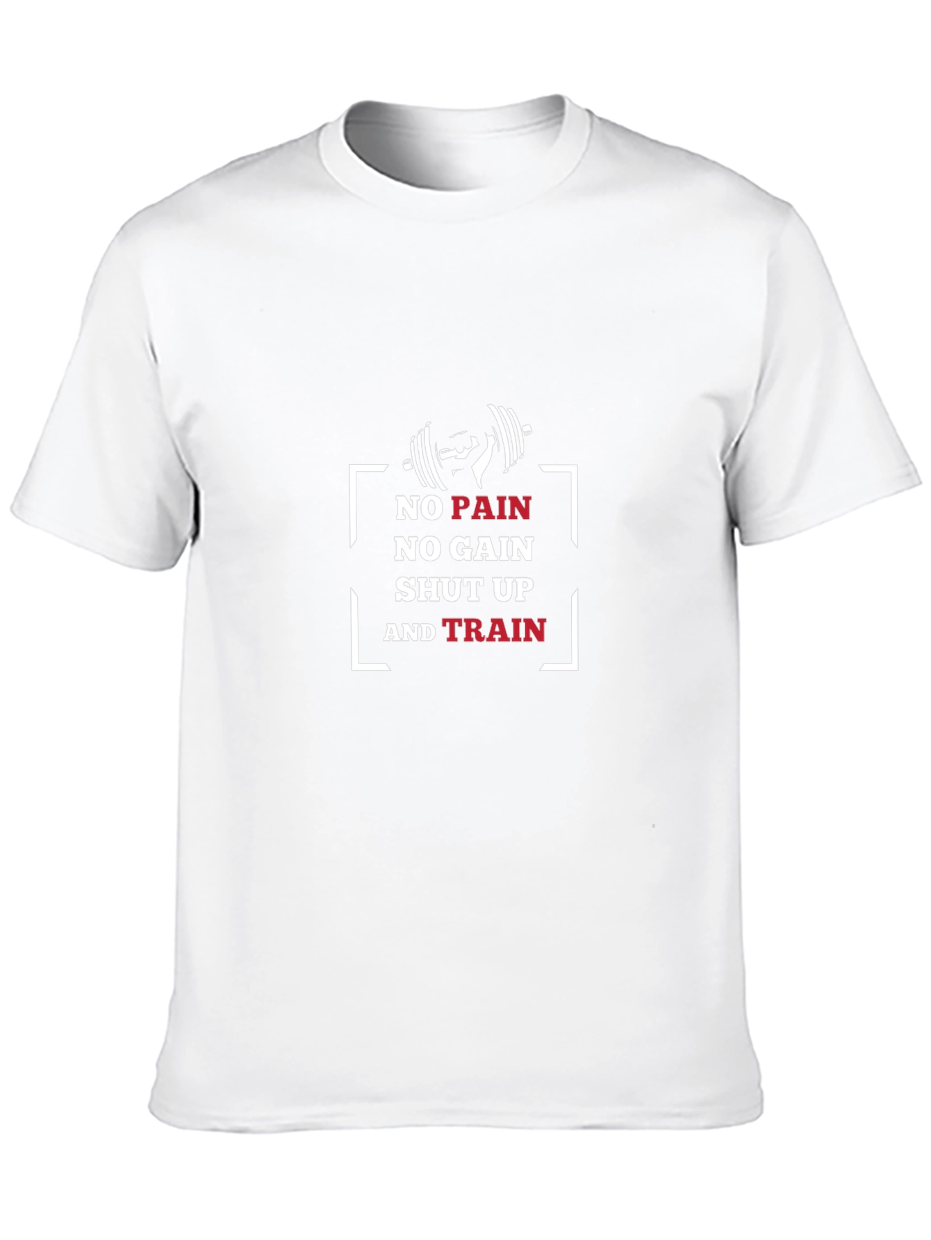 Black No Pain No Gain Training T-Shirt view 10