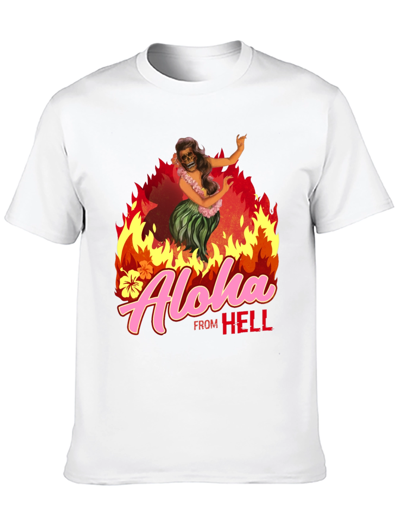 Black Aloha From Hell Graphic T-Shirt view 10