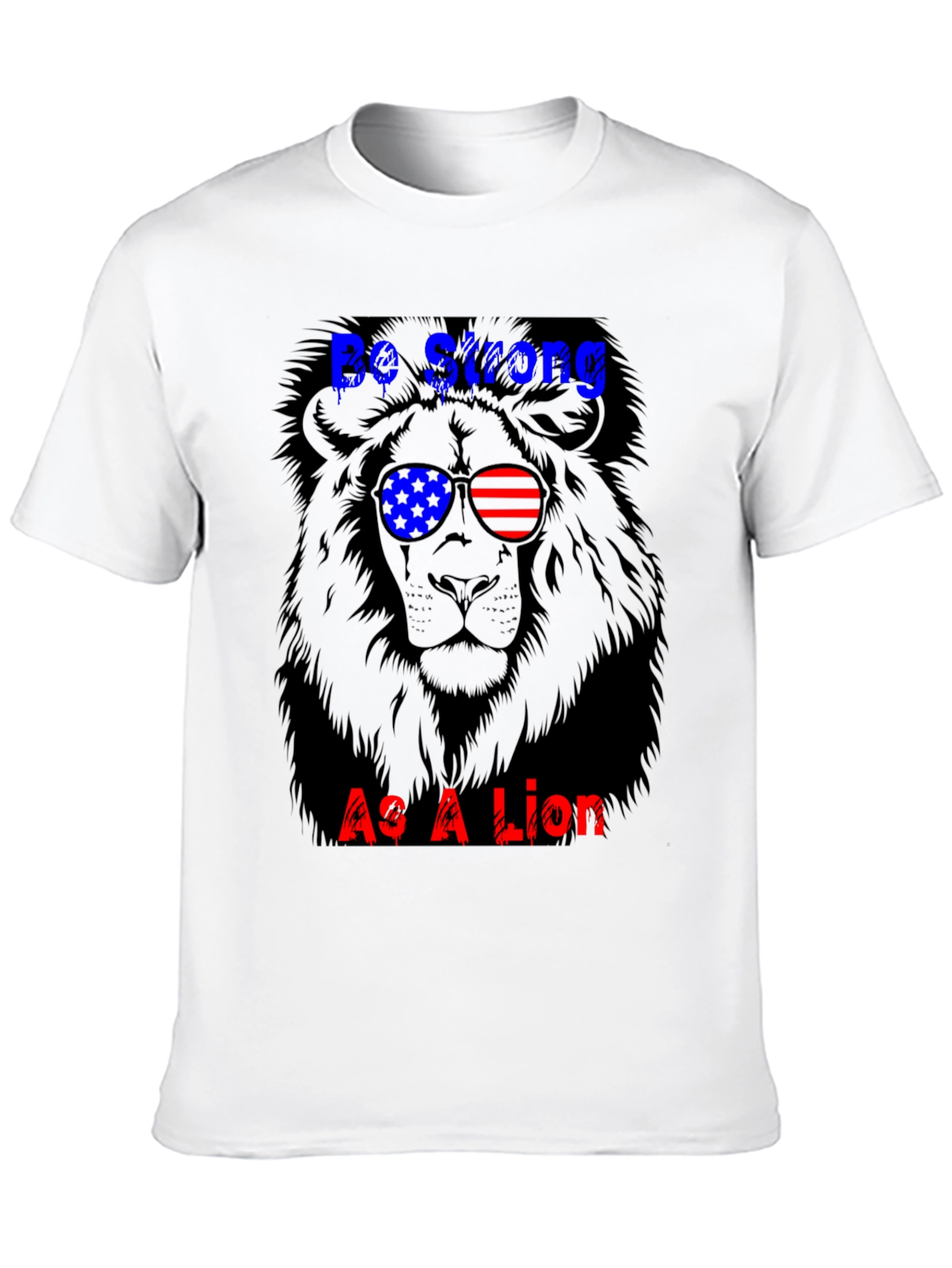 Black Be Strong Lion Graphic Tee view 10