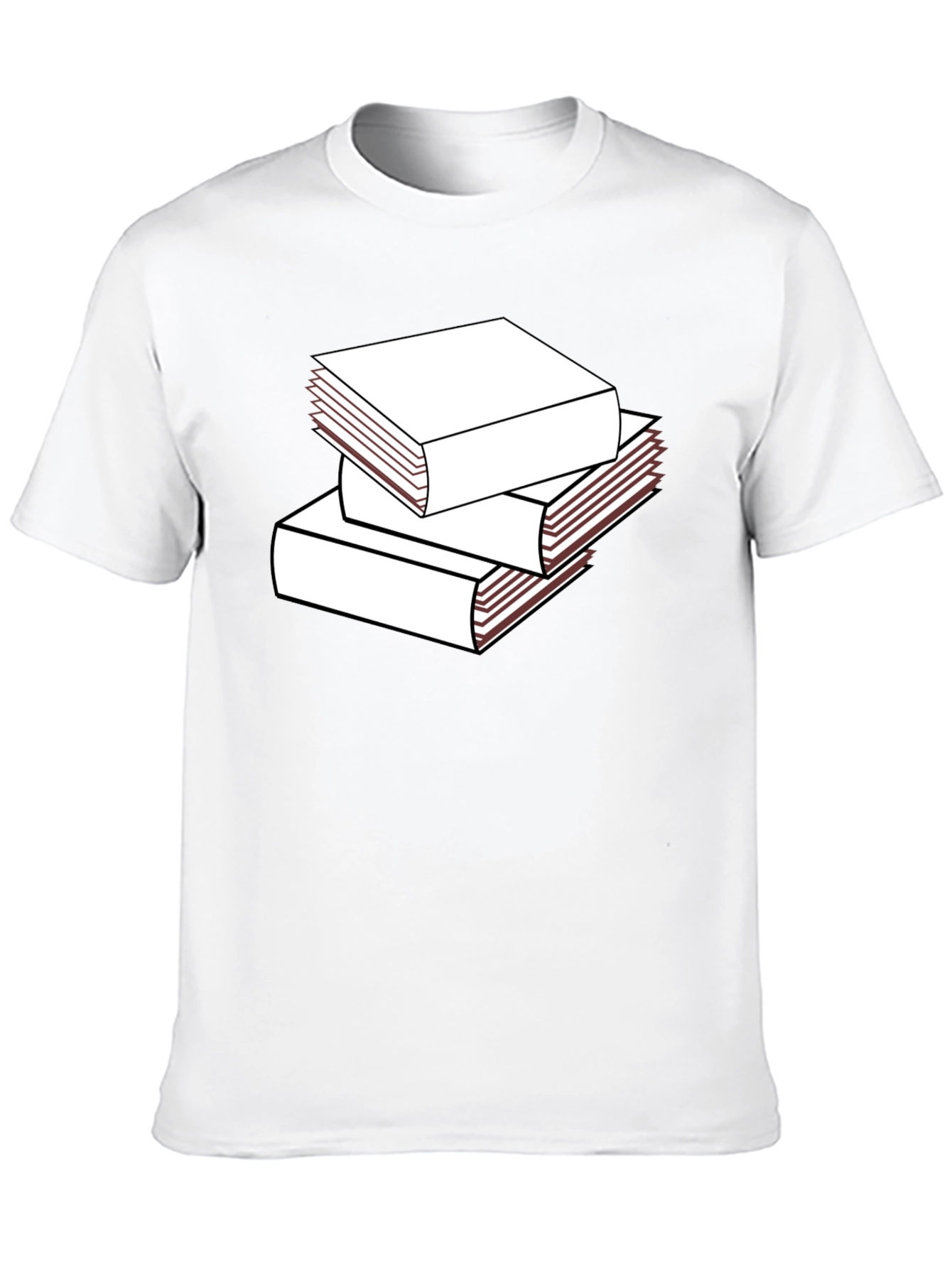 Black Stacked Books Graphic T-Shirt - Black view 10