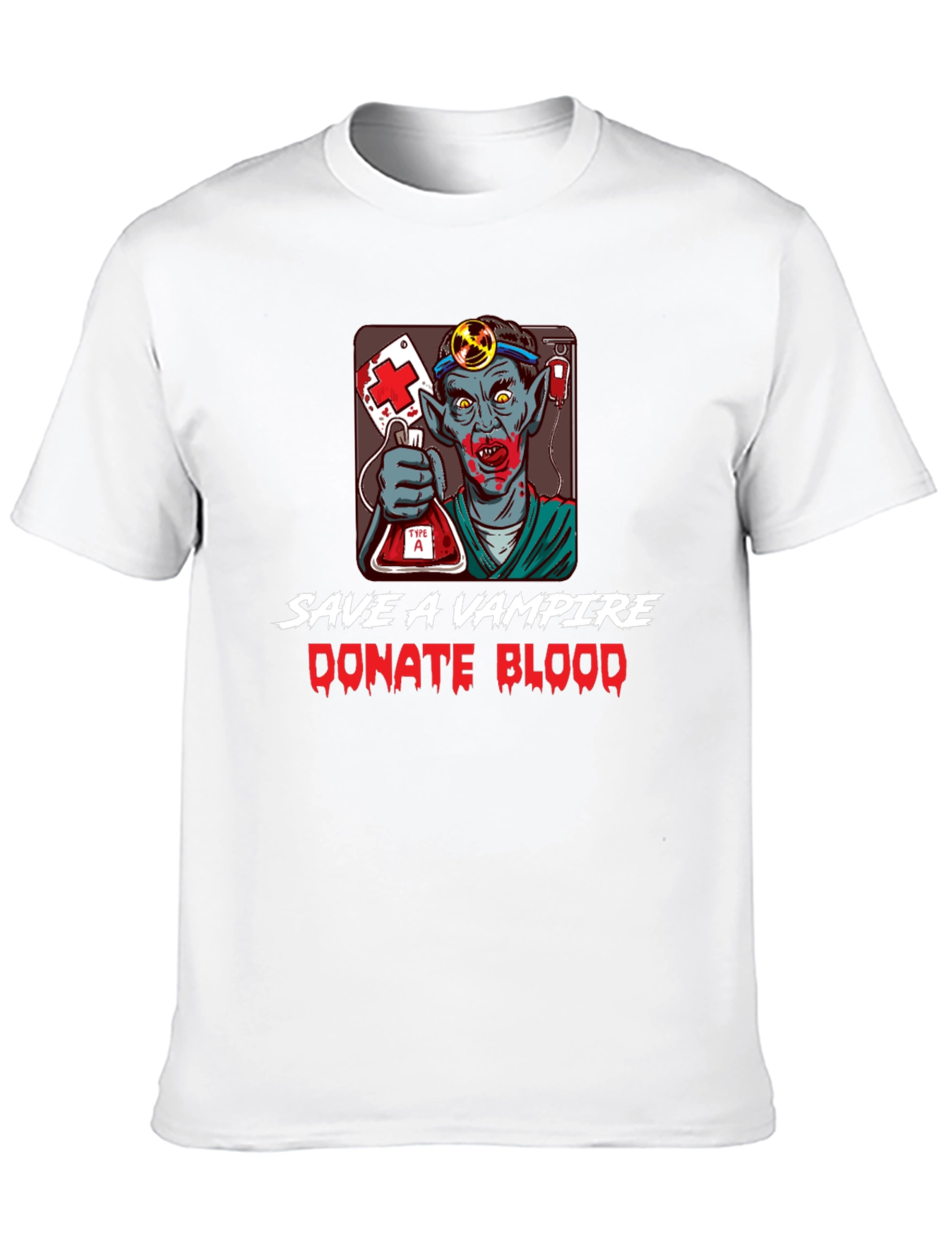 Black Save a Vampire Donate Blood T-Shirt view 10