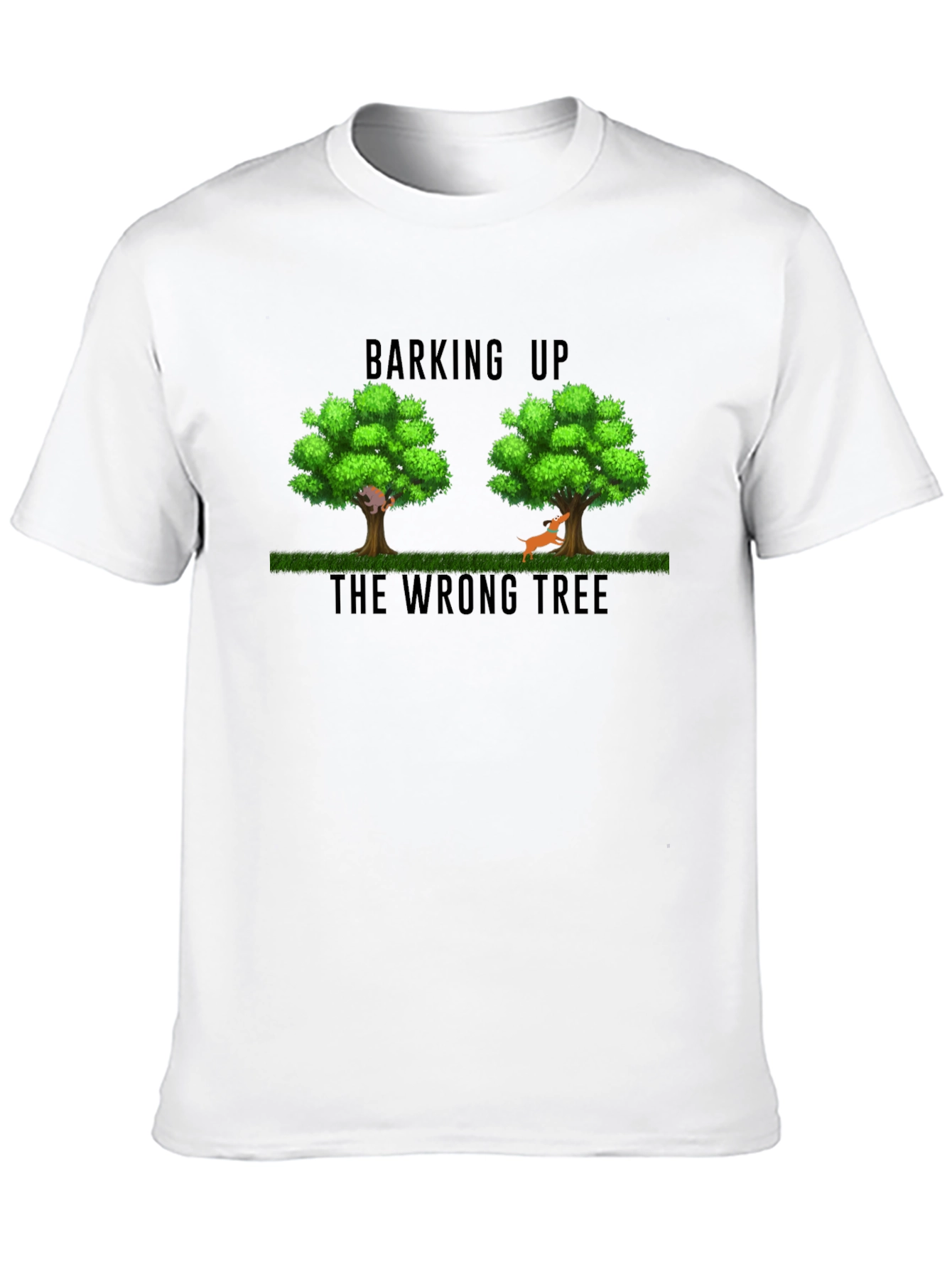 Black Barking Up the Wrong Tree Graphic T-Shirt view 10