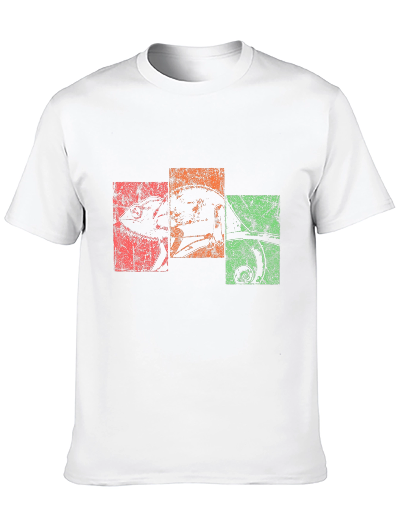 Black Retro Chameleon Graphic Tee - Black view 10