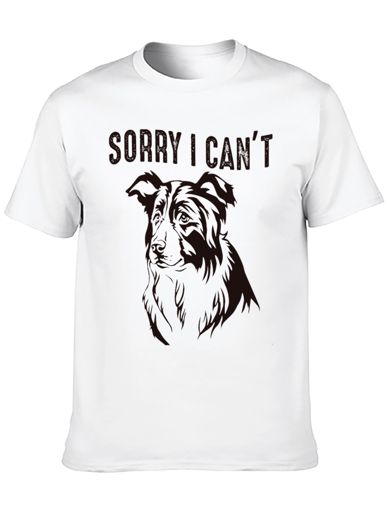 Black Sorry I Can't Dog Graphic Tee view 10