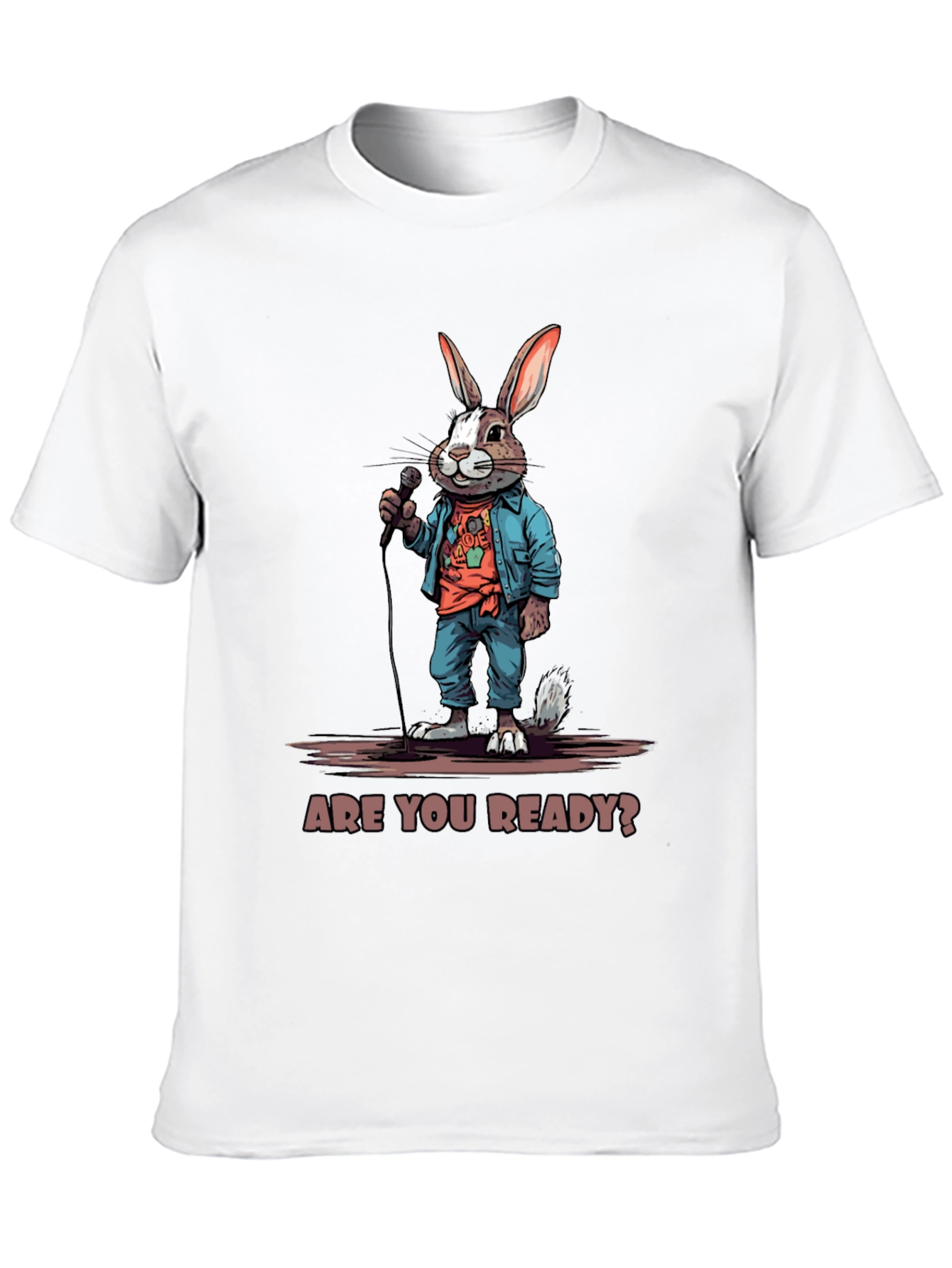 Black Are You Ready? Bunny Graphic T-Shirt view 10