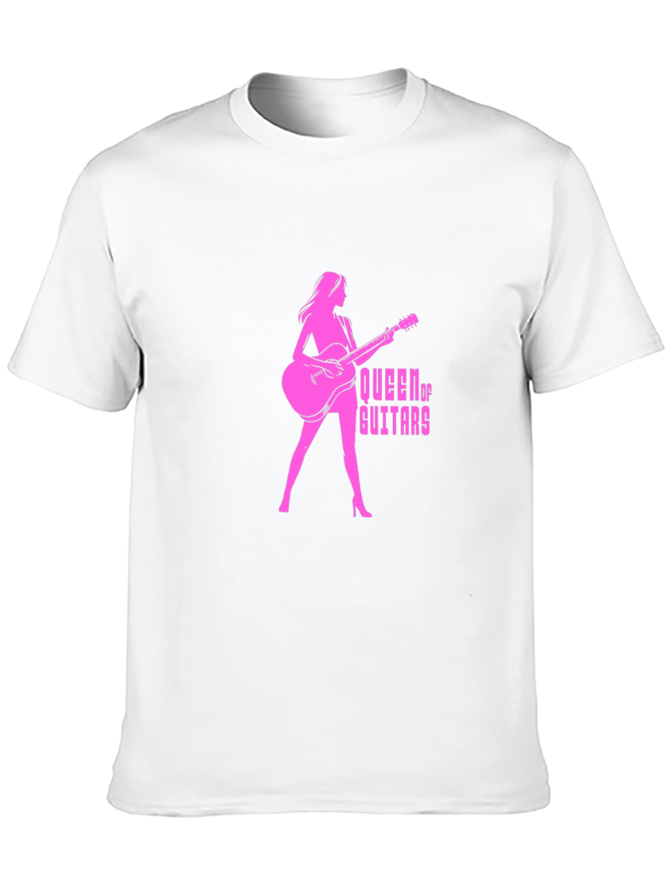 Black Queen of Guitars Black Graphic T-Shirt view 10