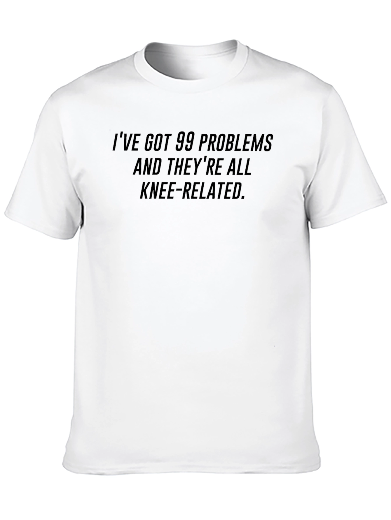 Black Funny Knee Problems T-Shirt view 10
