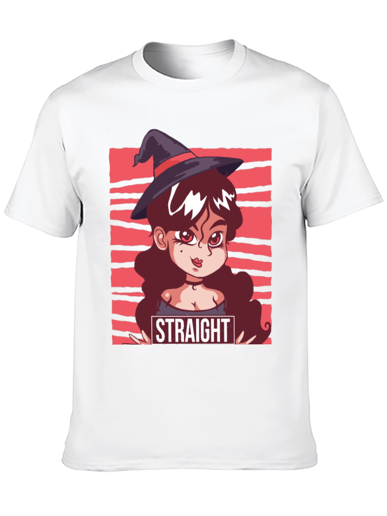 Black Straight Witch T-Shirt - Graphic Tee view 10