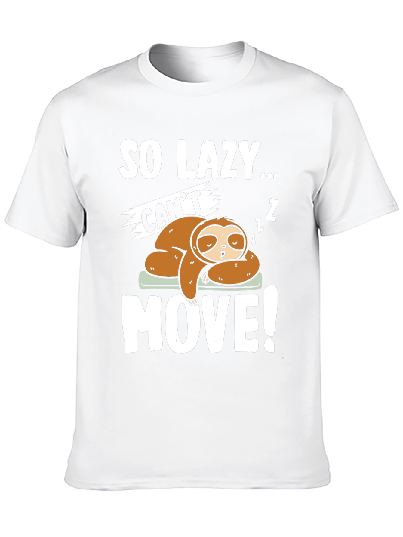 Black So Lazy Sloth Graphic Tee - Funny Sleep T-Shirt view 10