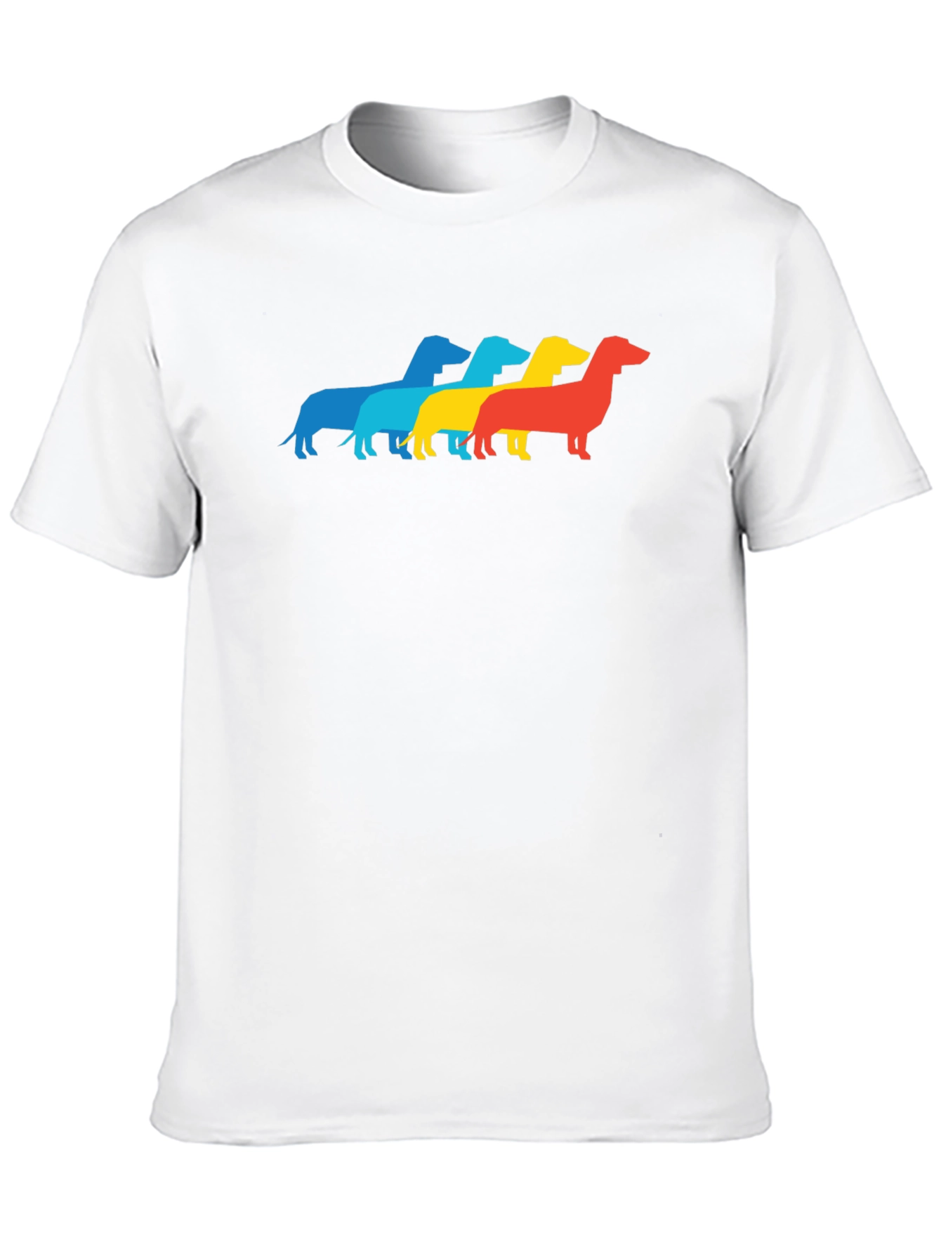 Black Retro Dachshund T-Shirt - Pop Art Wiener Dog Tee view 10