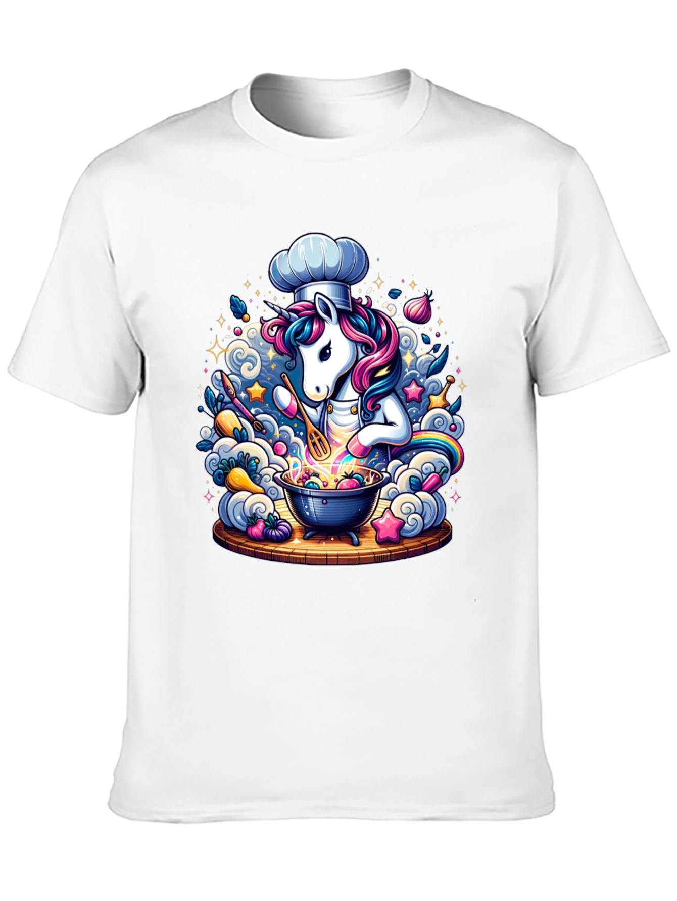 Black Unicorn Chef Graphic Tee - Black Cotton Comfort view 10