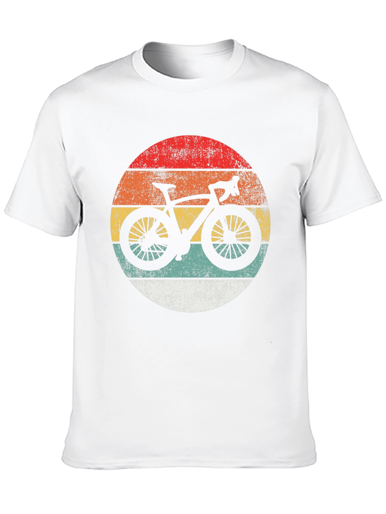 Black Retro Cycling Sunset T-Shirt view 10