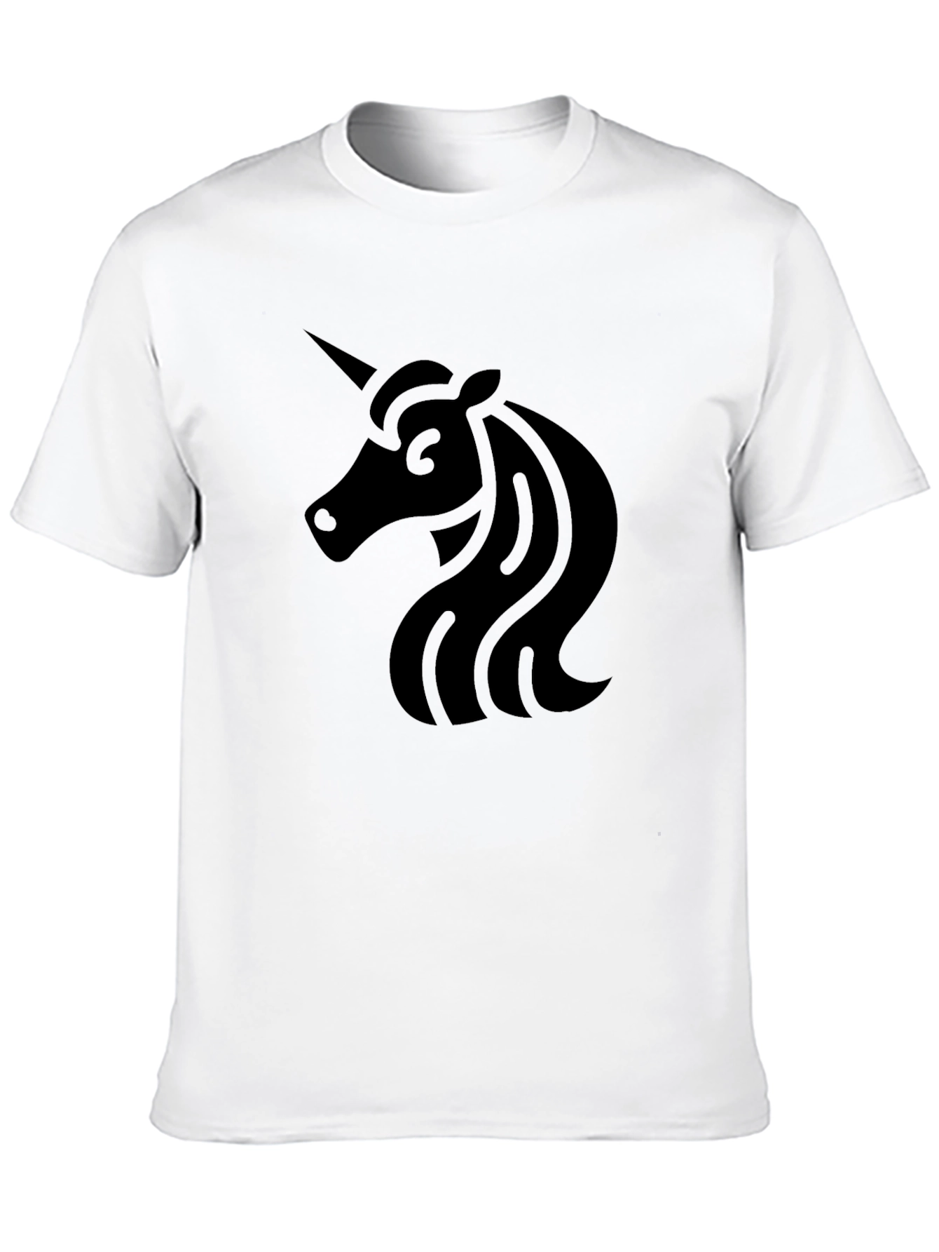 Black Unicorn Graphic T-Shirt - Solid Black Tee view 10