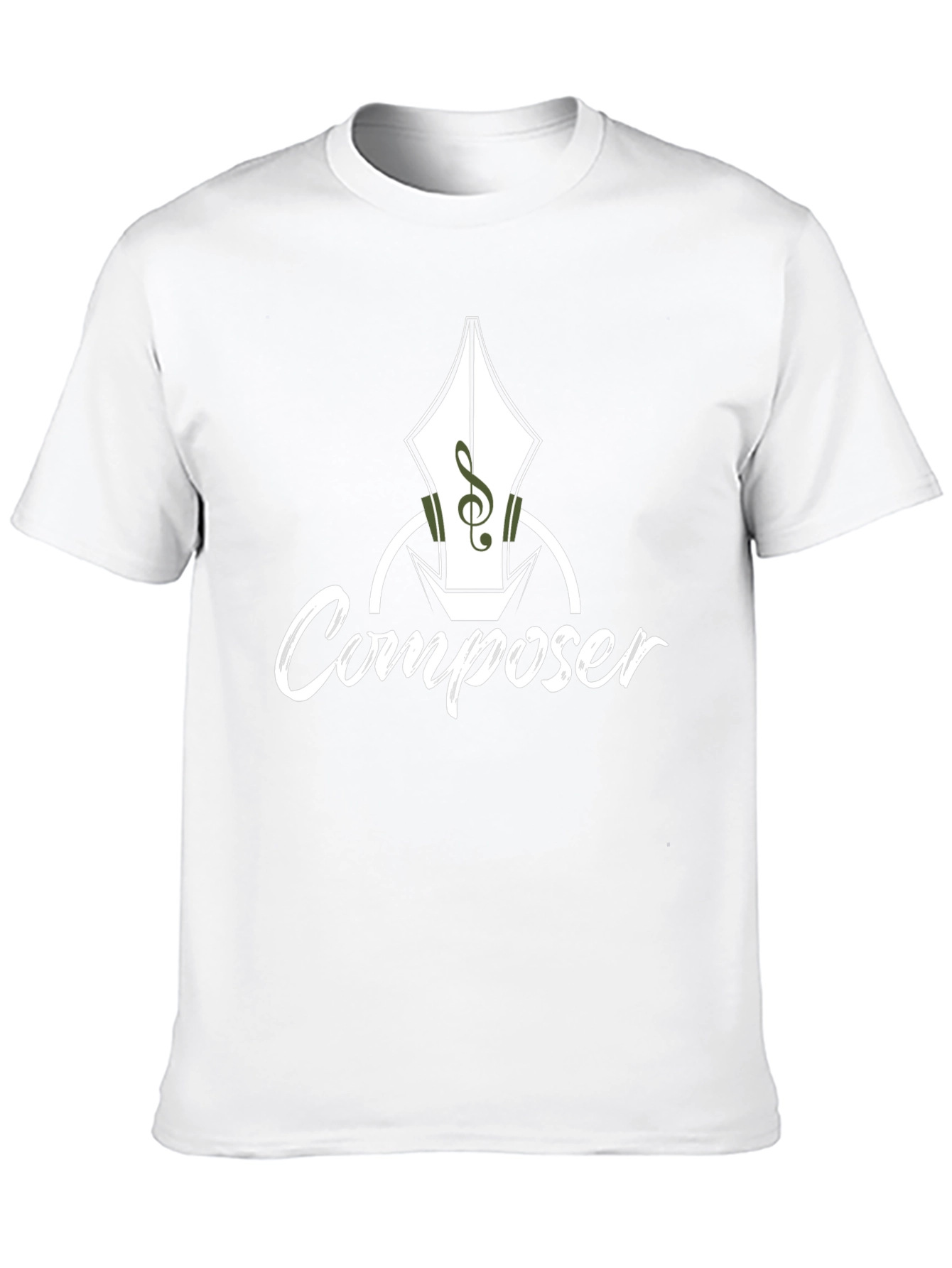 Black Composer T-Shirt - Music Pen Design view 10