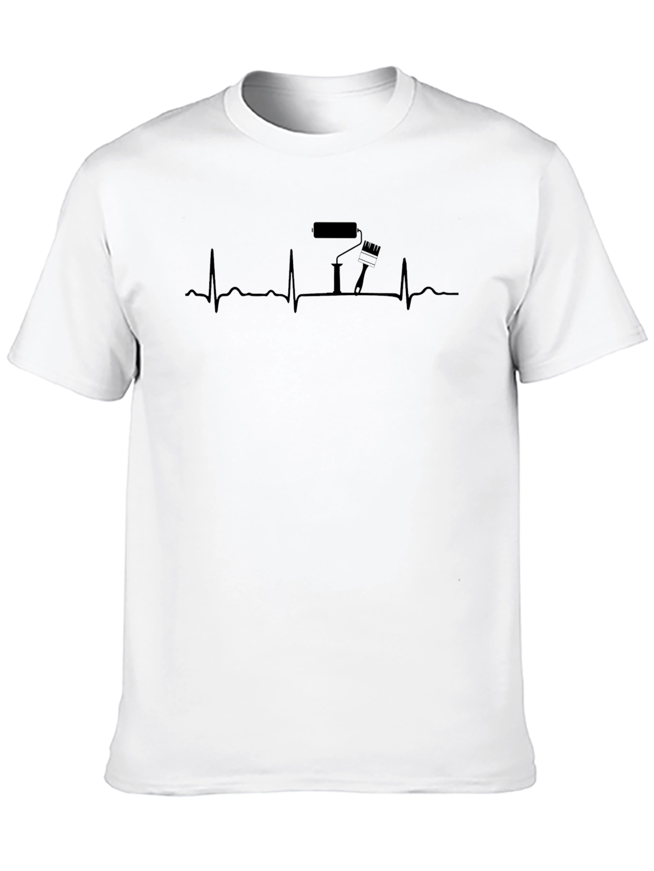 Black Painter Heartbeat T-Shirt - Artistic Design, Comfortable Fit view 10