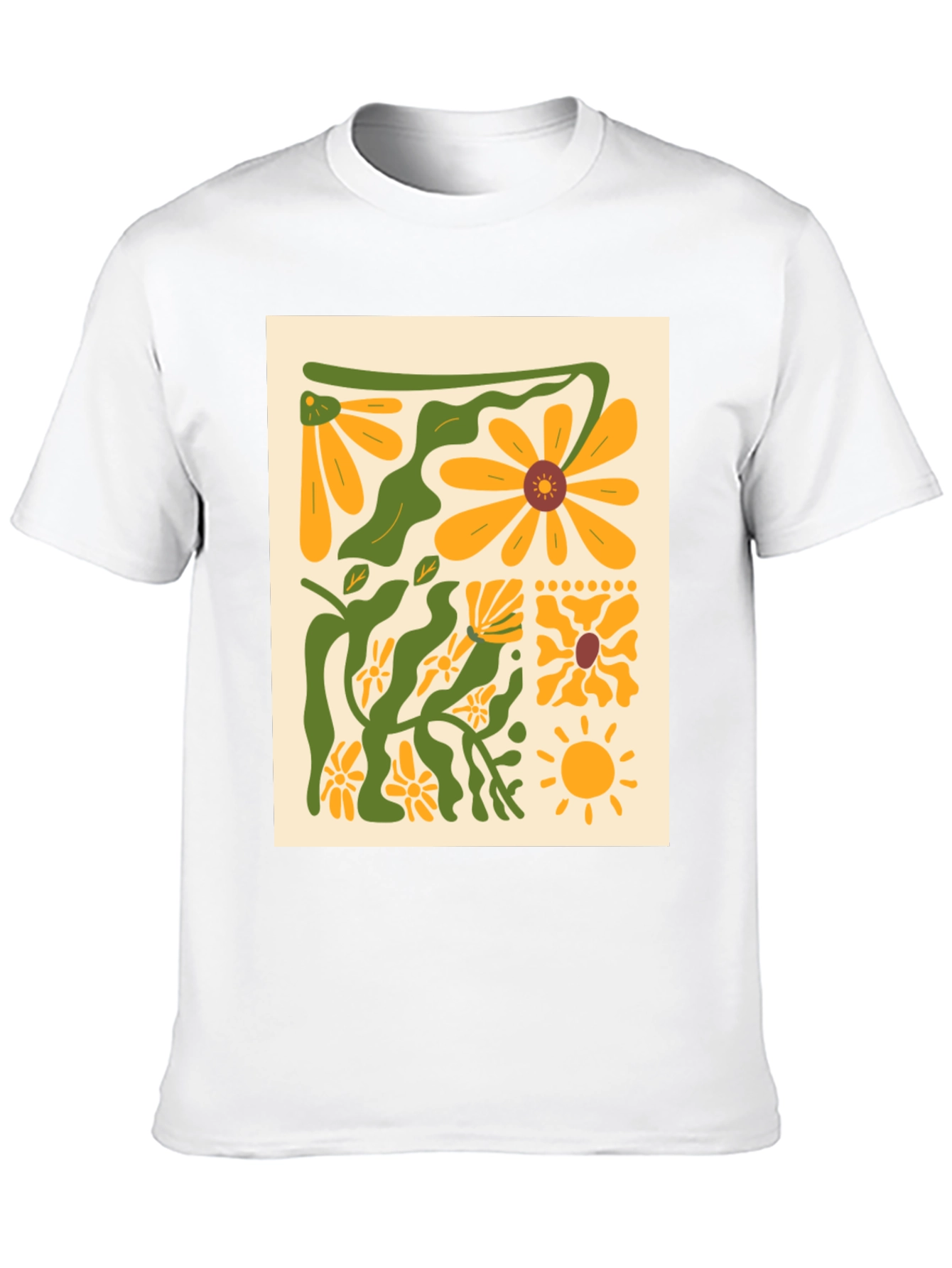 Black Floral Print Graphic Tee - Retro Style view 10