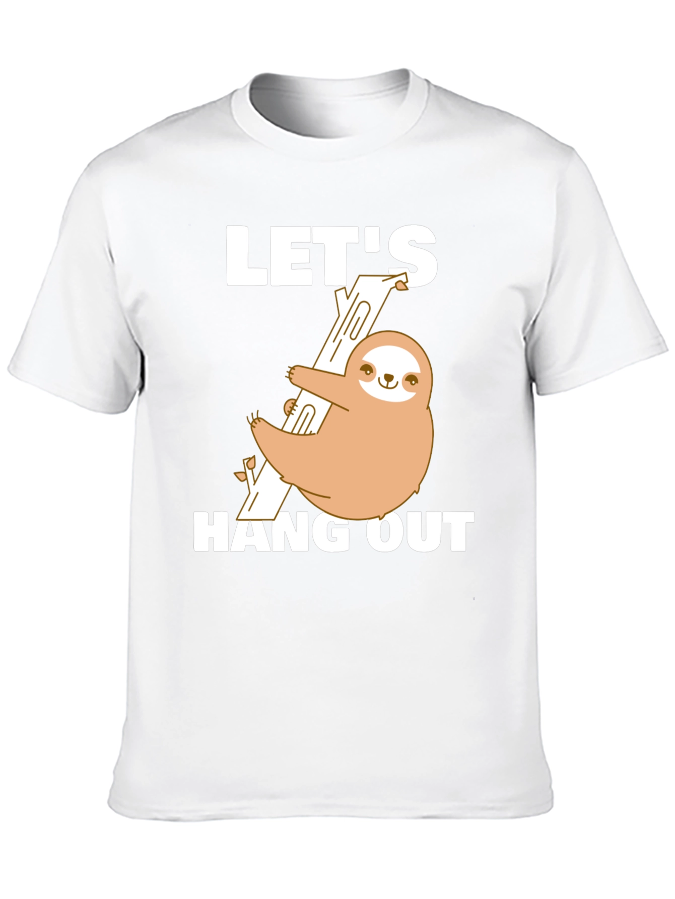 Black Sloth Hang Out T-Shirt Funny Tee view 10