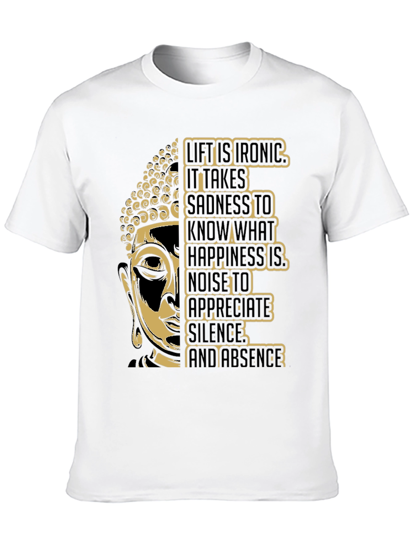Black Buddha Graphic Tee - Irony of Life T-Shirt view 10