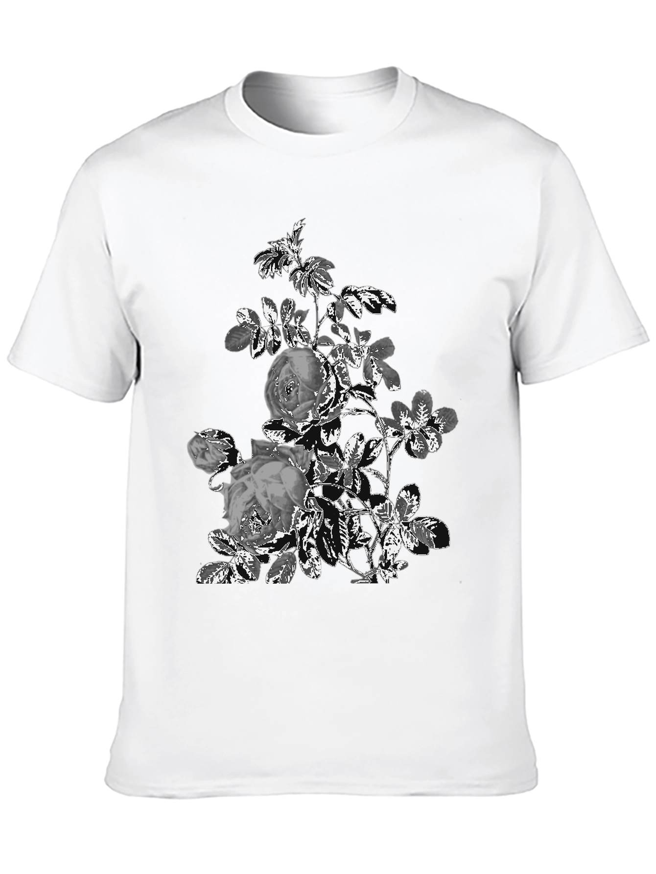 Black Floral Graphic Print Tee - Black view 10