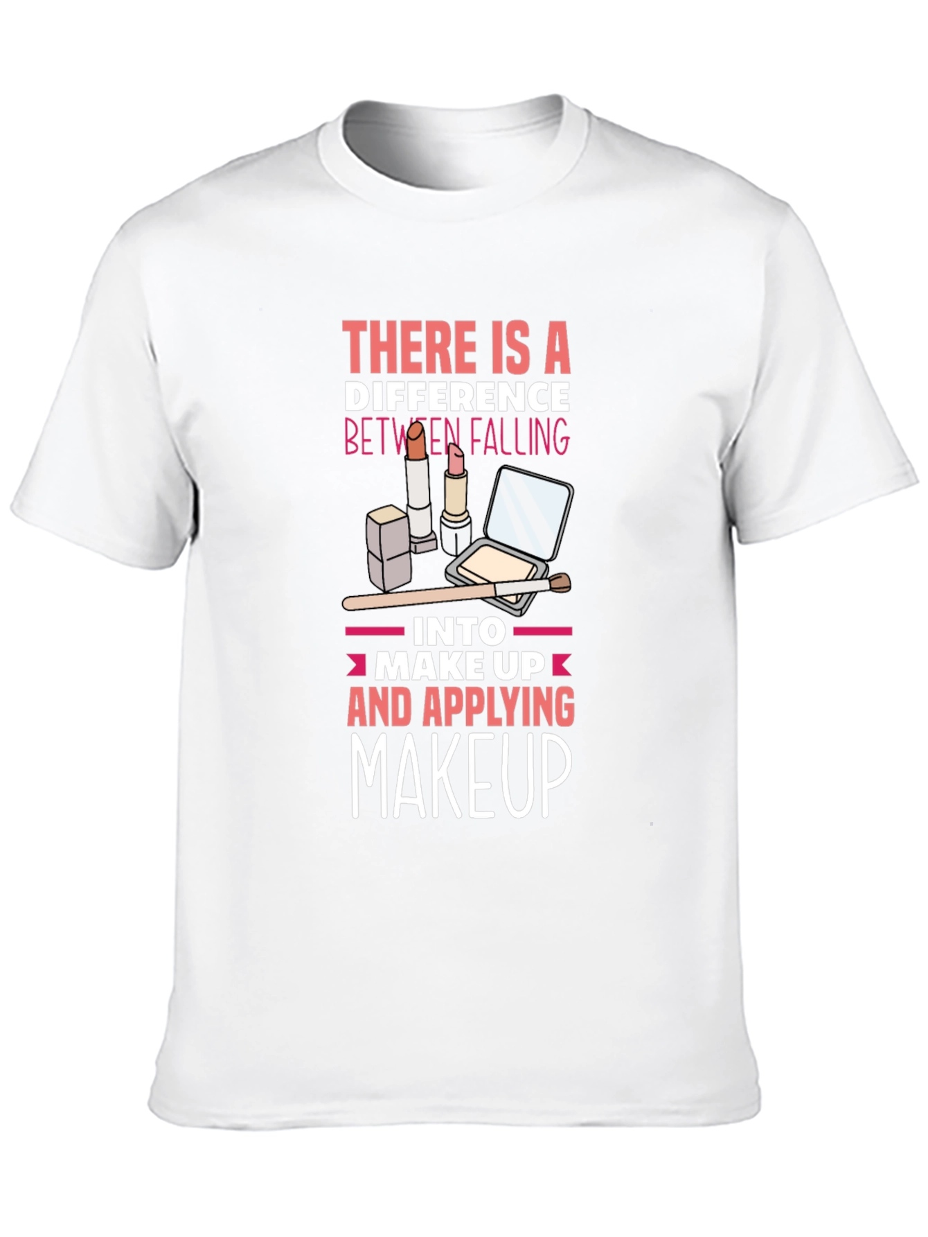 Black Makeup Lover's Tee: Falling vs Applying view 10