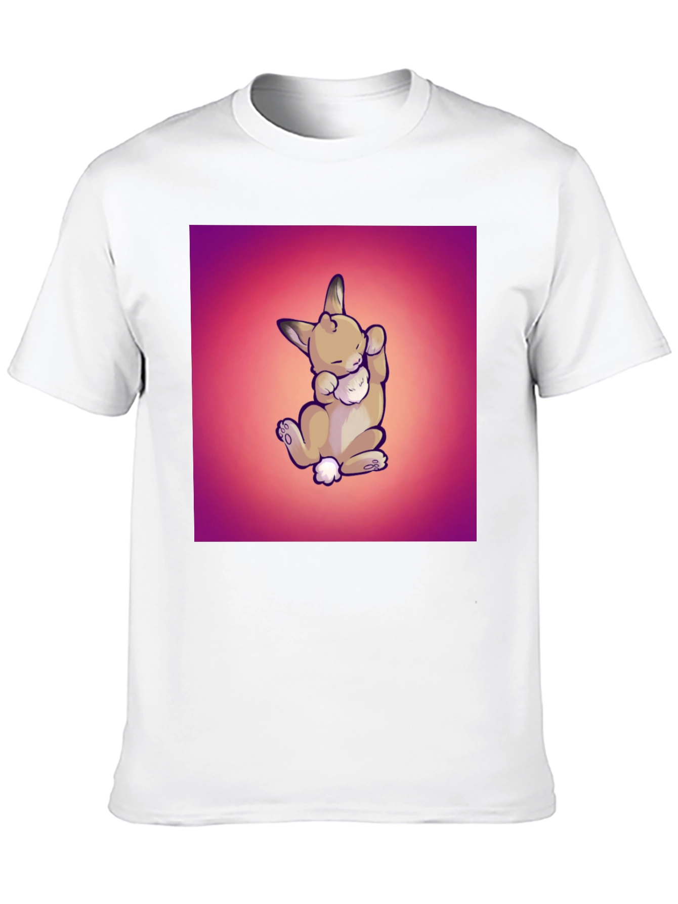 Black Cute Bunny Graphic Tee - Men's Black T-Shirt view 10