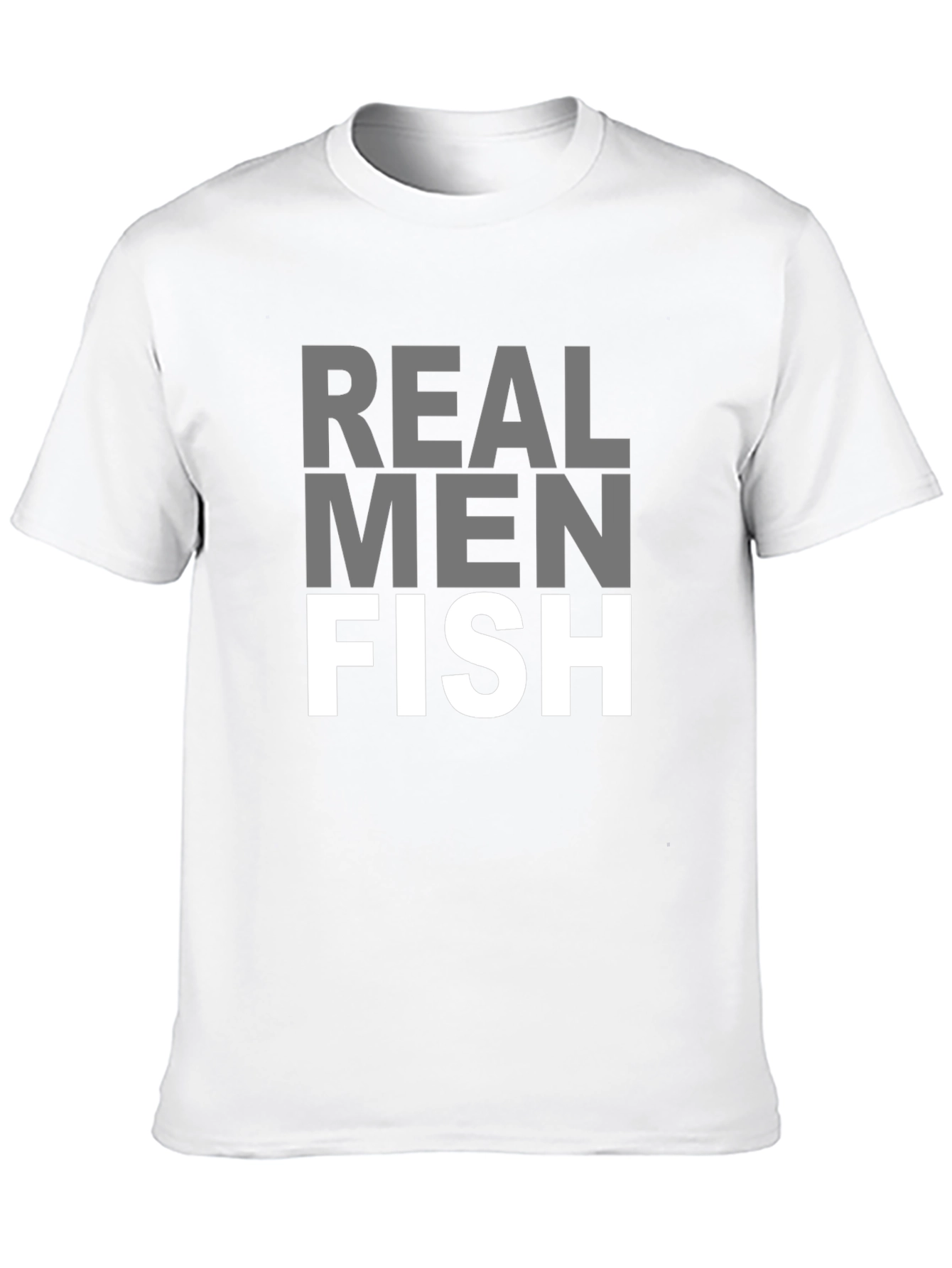 Black Real Men Fish Graphic T-Shirt view 10