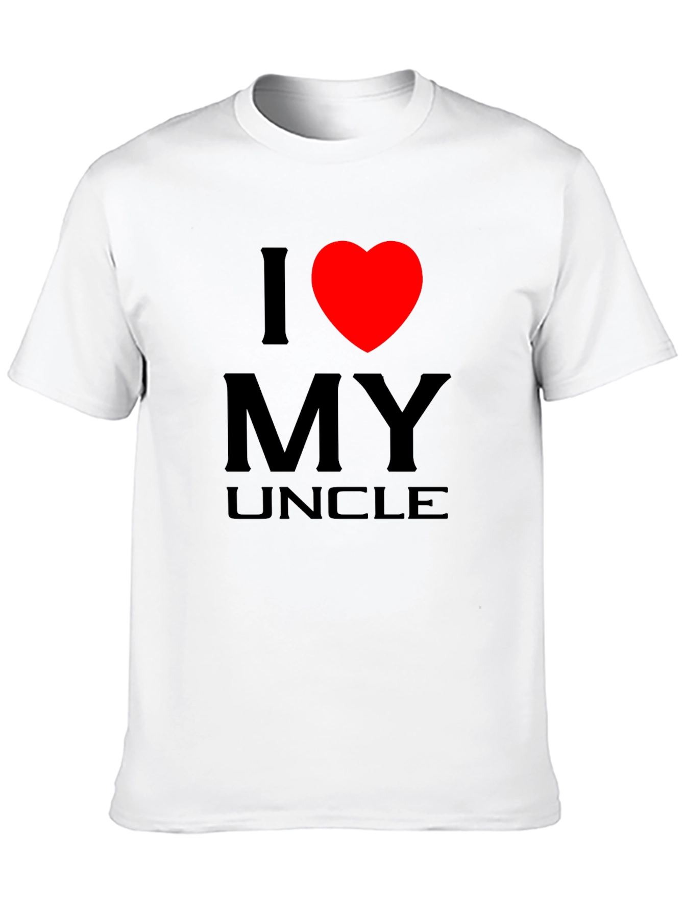 Black I Love My Uncle T-Shirt - Black Cotton Tee view 10
