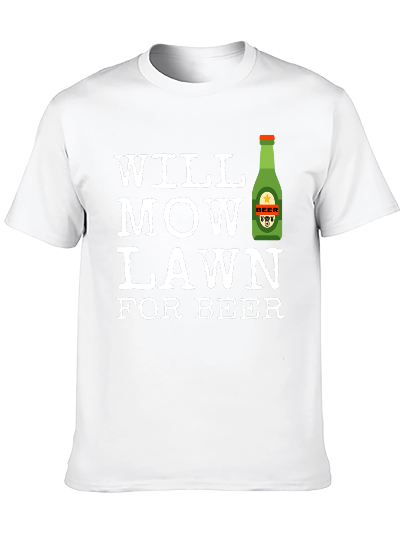 Black Will Mow Lawn for Beer T-Shirt view 10