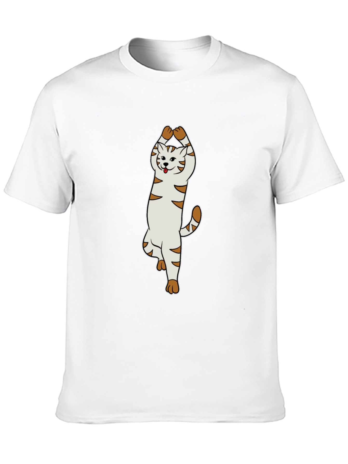 Black Yoga Cat T-Shirt - Black Cotton Blend view 10