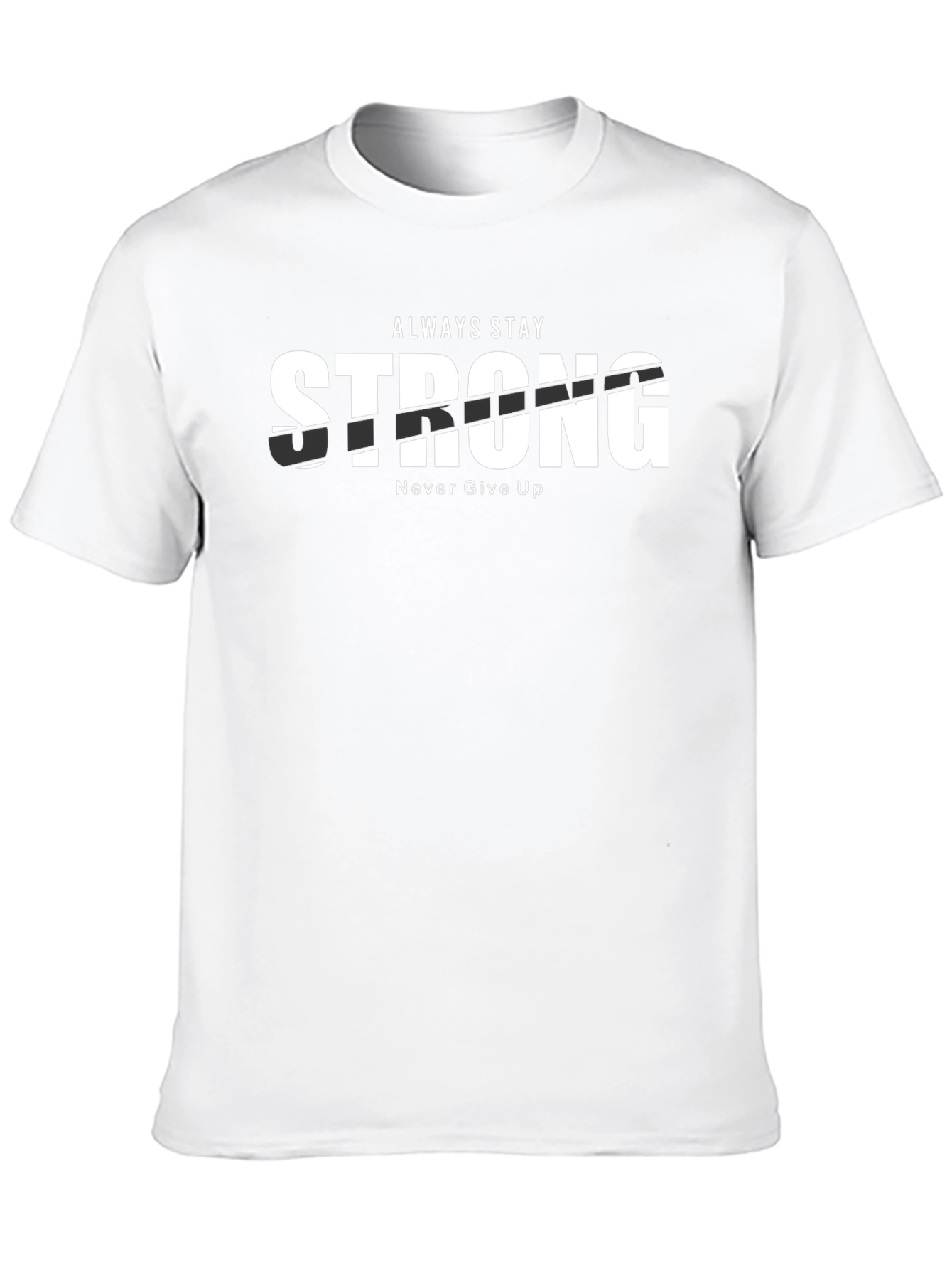 Black Stay Strong Graphic Tee - Men's Black T-Shirt view 10