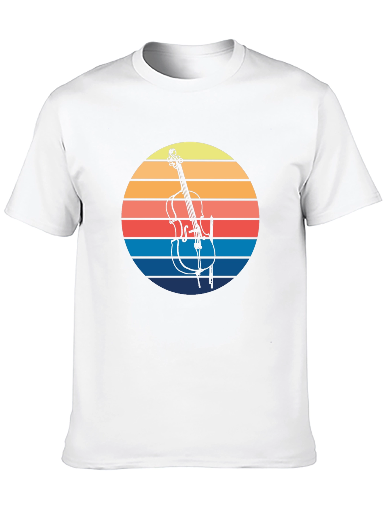 Black Retro Cello Sunset Graphic Tee view 10